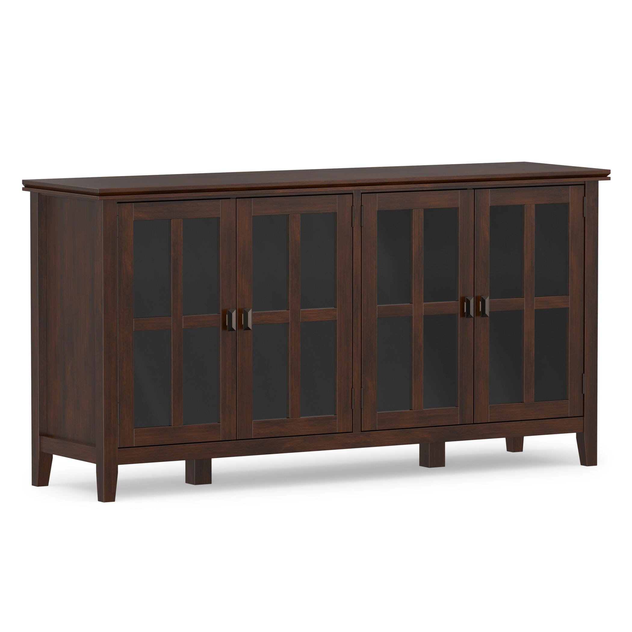 Simpli Home Artisan 66" Accent Cabinet, Russet Brown, large