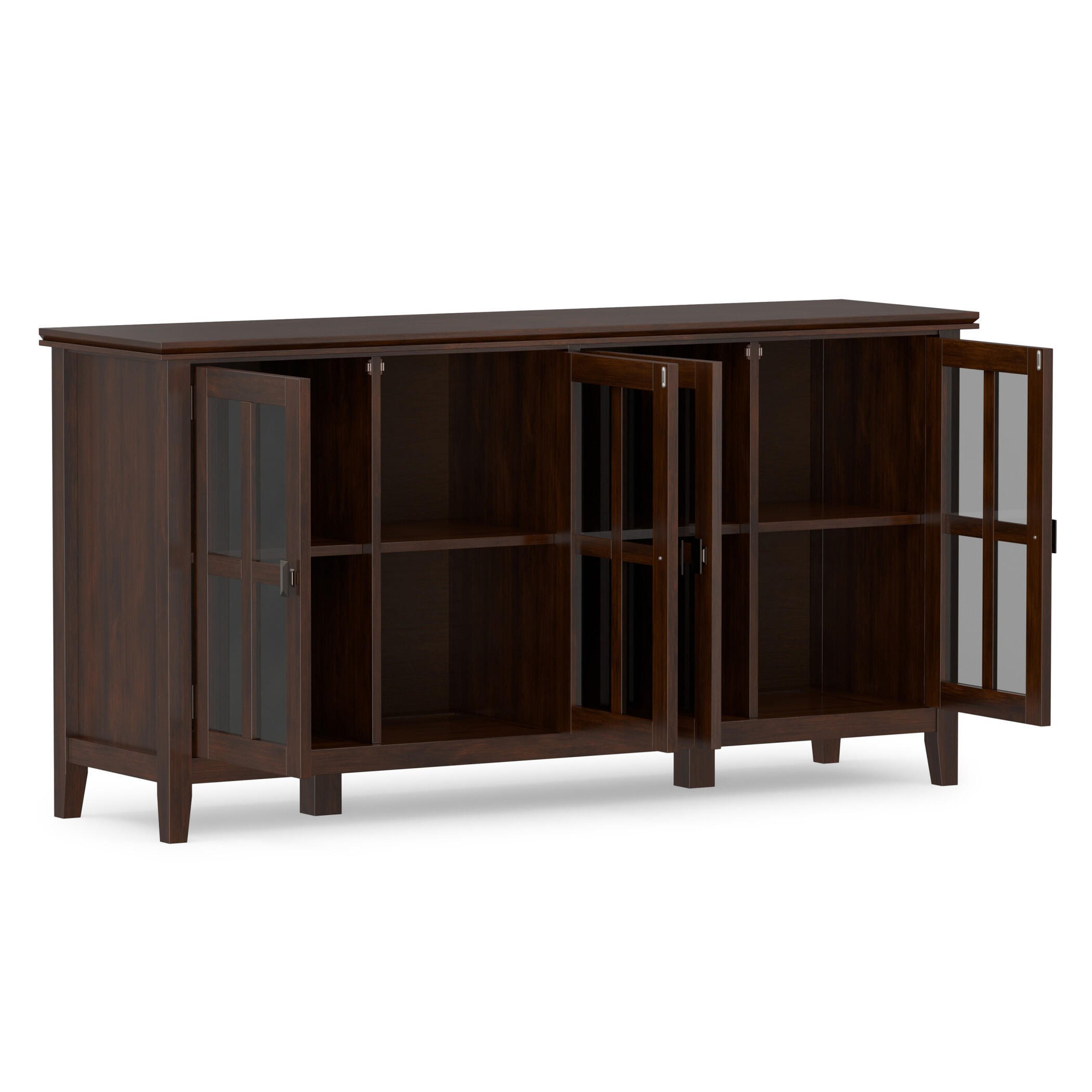 Simpli Home Artisan 66" Accent Cabinet, Russet Brown, large