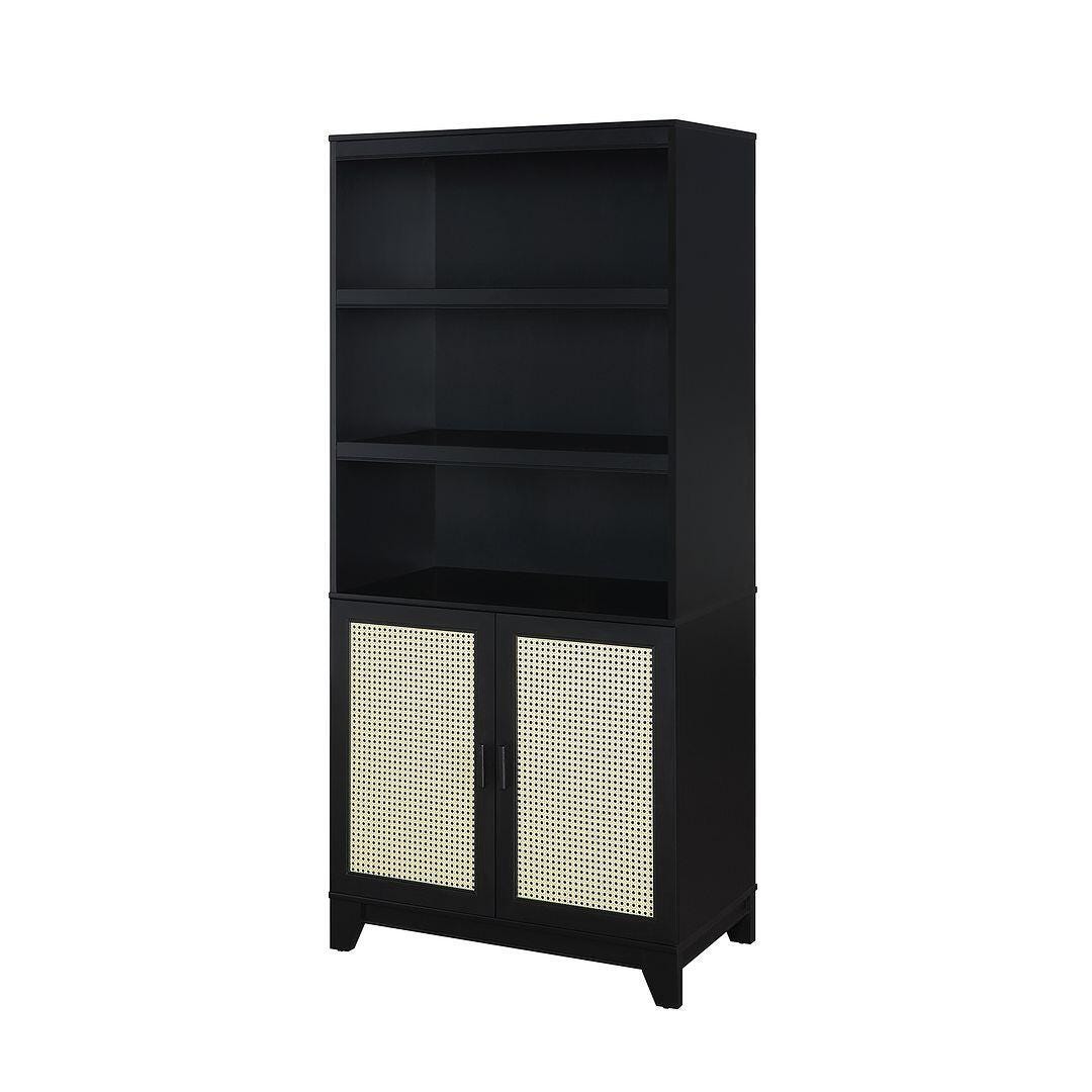 Sheridan Cane 71" Bookcase, Black, large