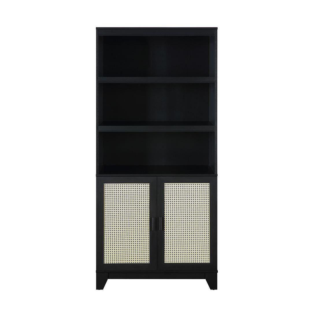 Sheridan Cane 71" Bookcase, Black, large