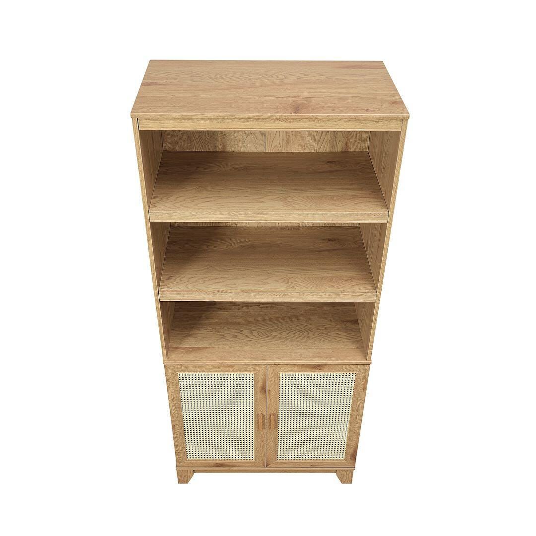 Sheridan Cane 71" Bookcase, Natural, large