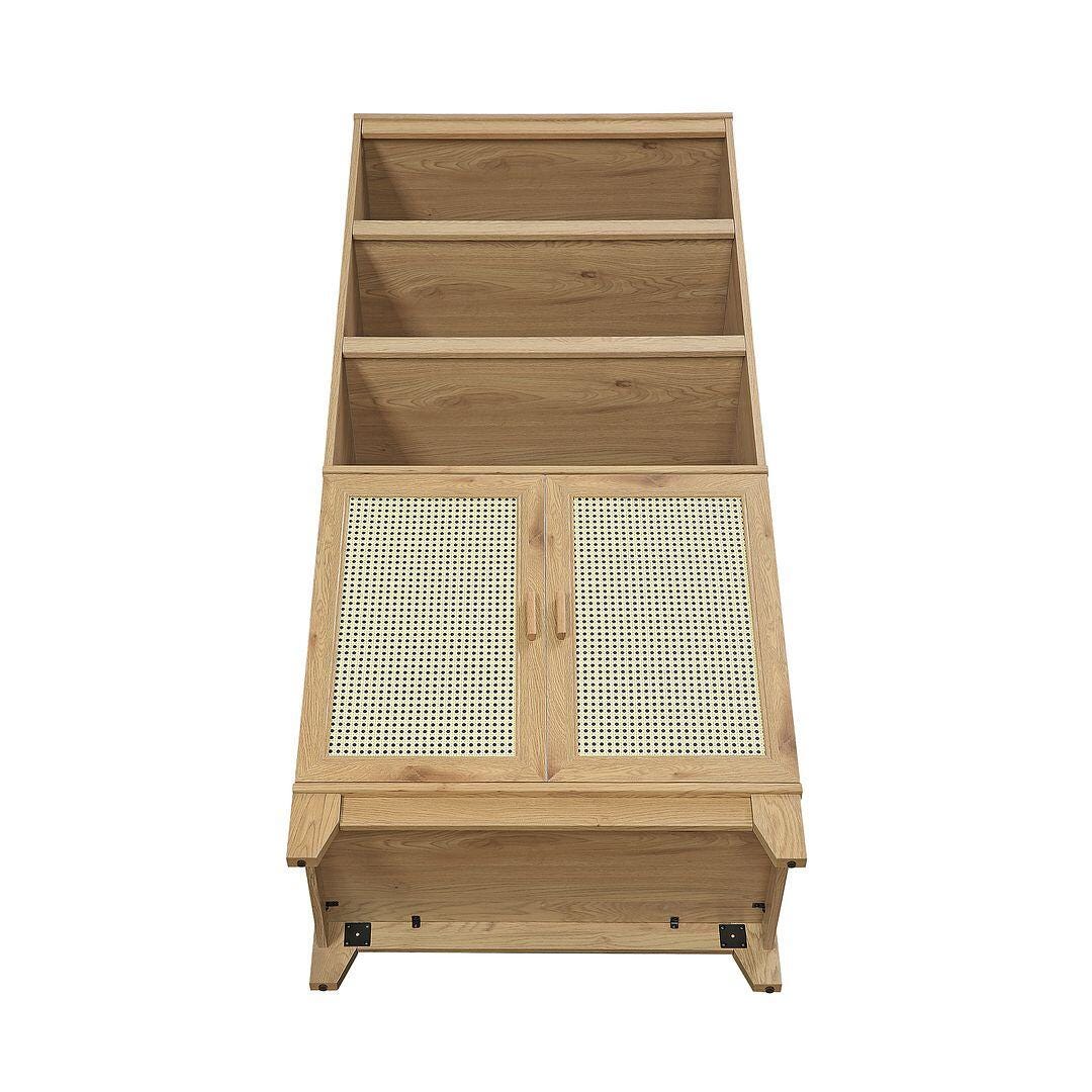 Sheridan Cane 71" Bookcase, Natural, large