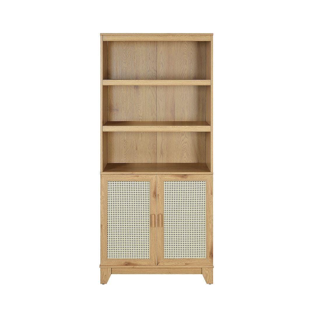 Sheridan Cane 71" Bookcase, Natural, large