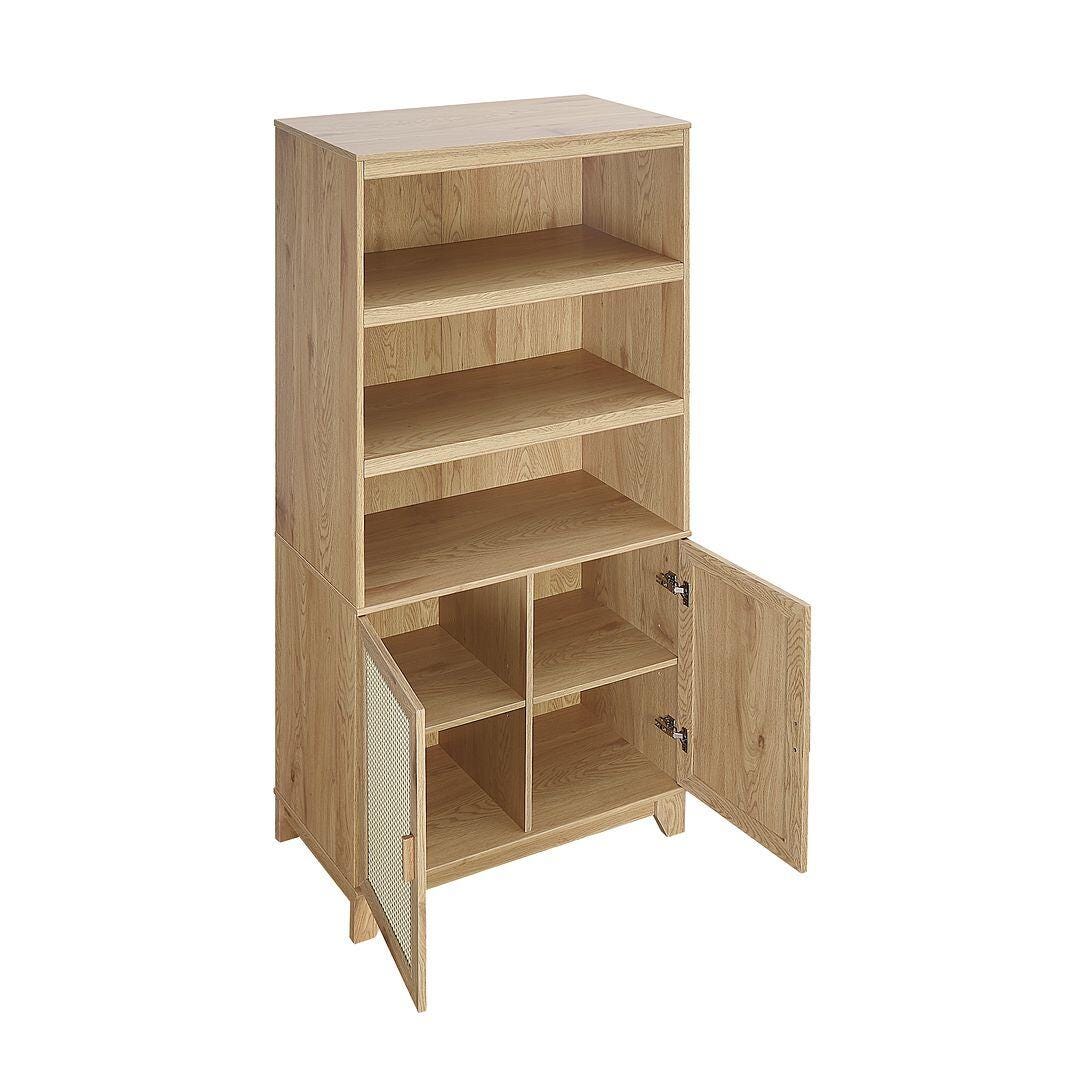 Sheridan Cane 71" Bookcase, Natural, large