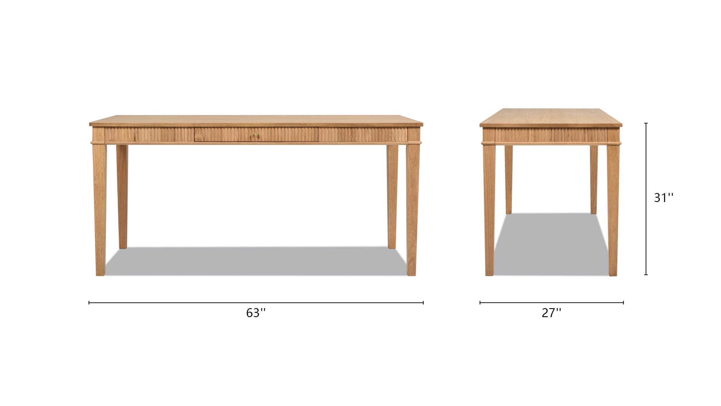 Dumont 63" Fluted Writing Desk, , large