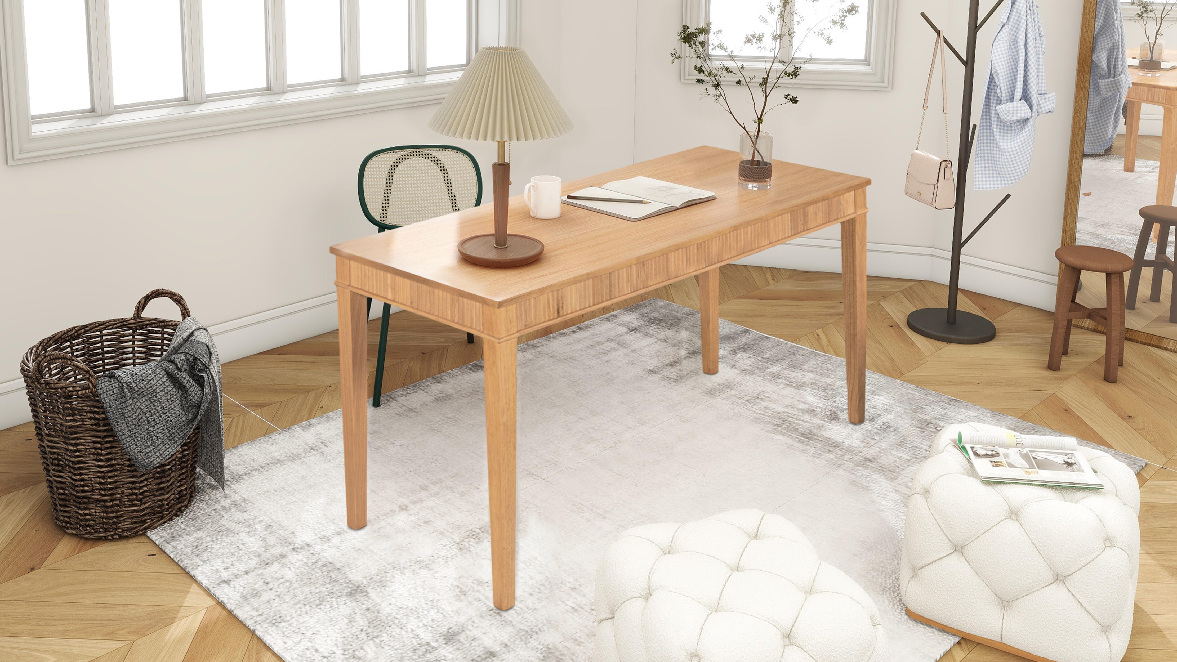 Dumont 63" Fluted Writing Desk, , large