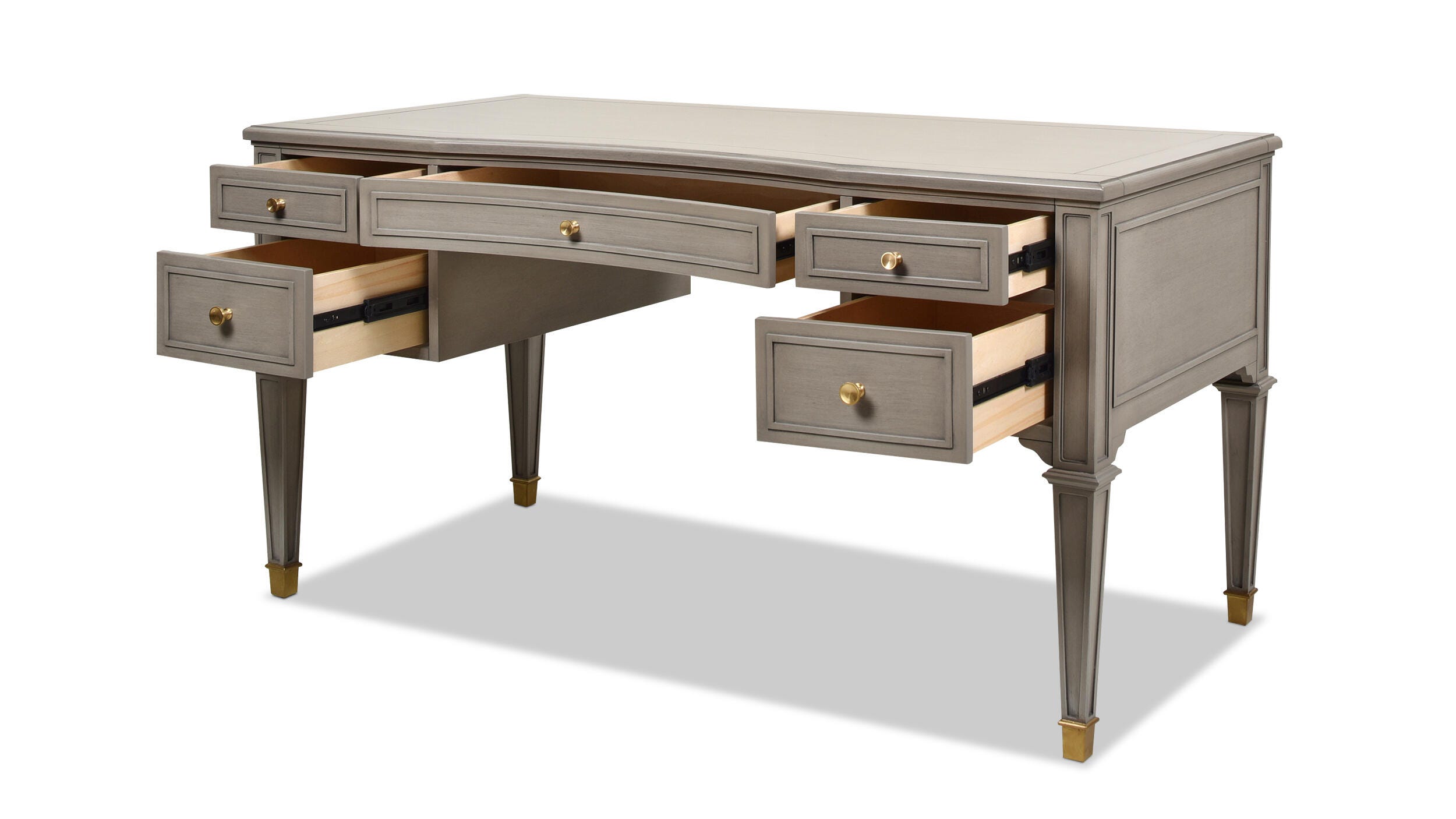 Dauphin 59" Executive Desk, Gray, large