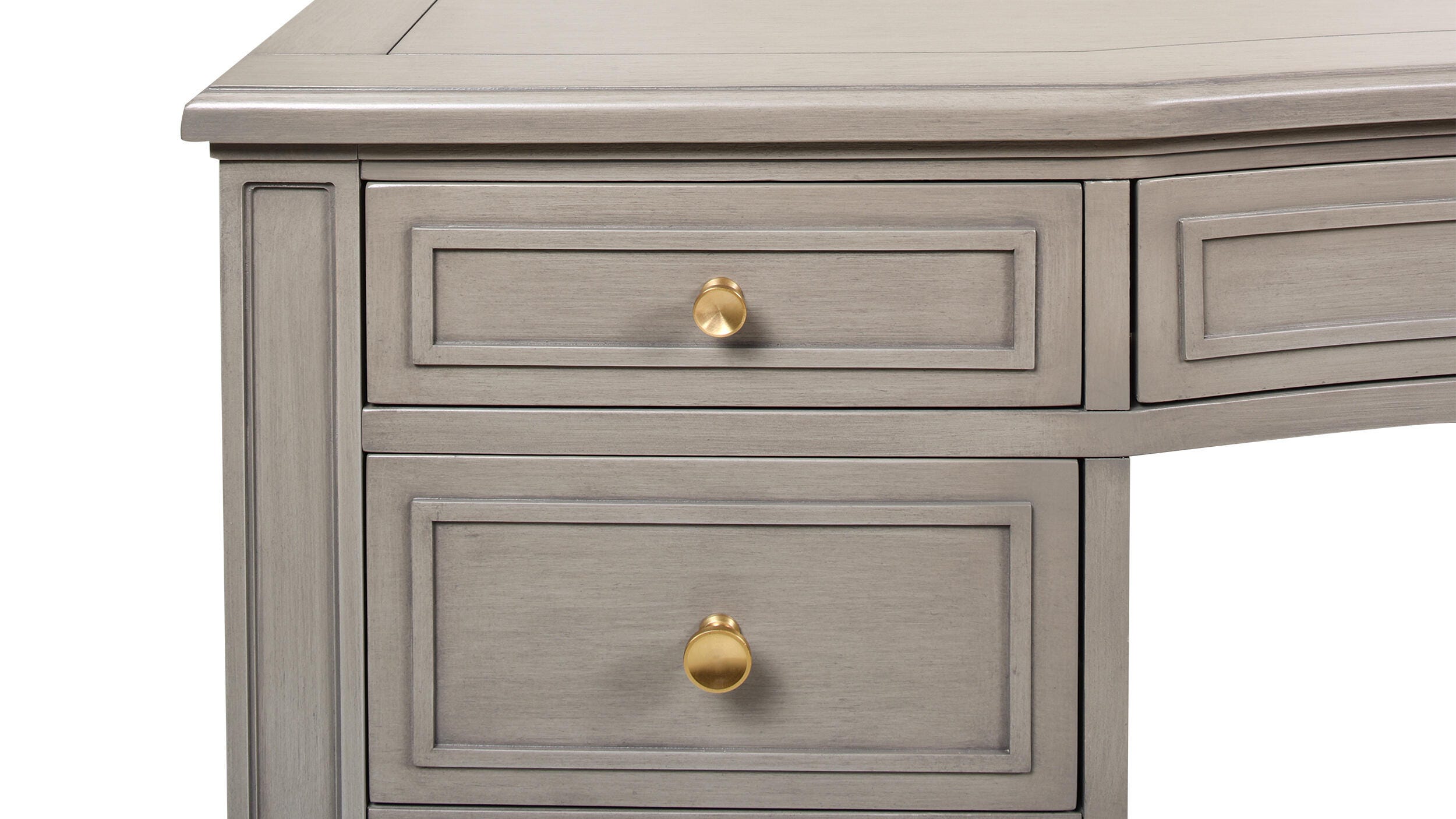 Dauphin 59" Executive Desk, Gray, large