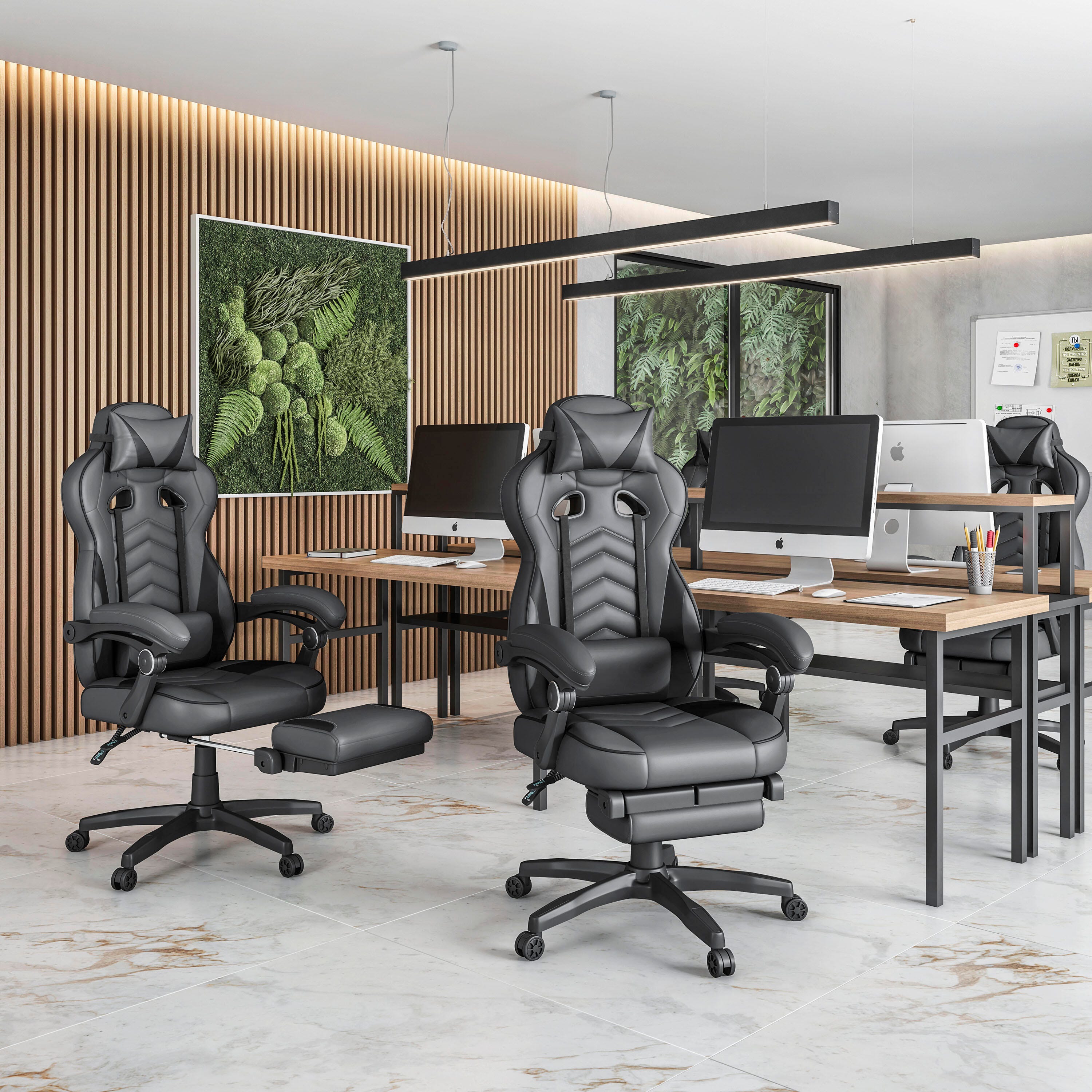 Techni Mobili Reclining Executive Office Chair with Footrest, , large