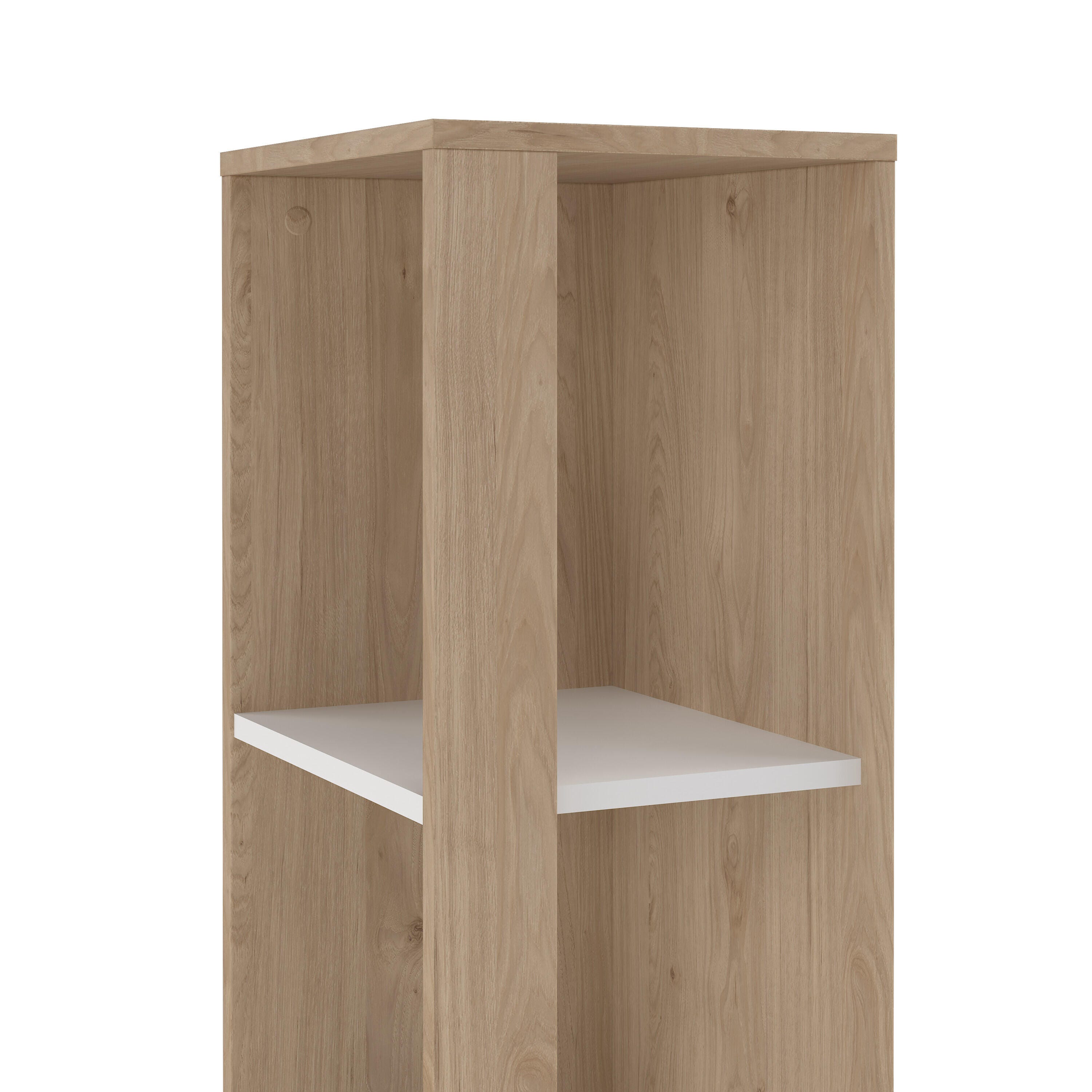 Sign 5 Shelf Narrow Bookcase, Jackson Hickory/White, large