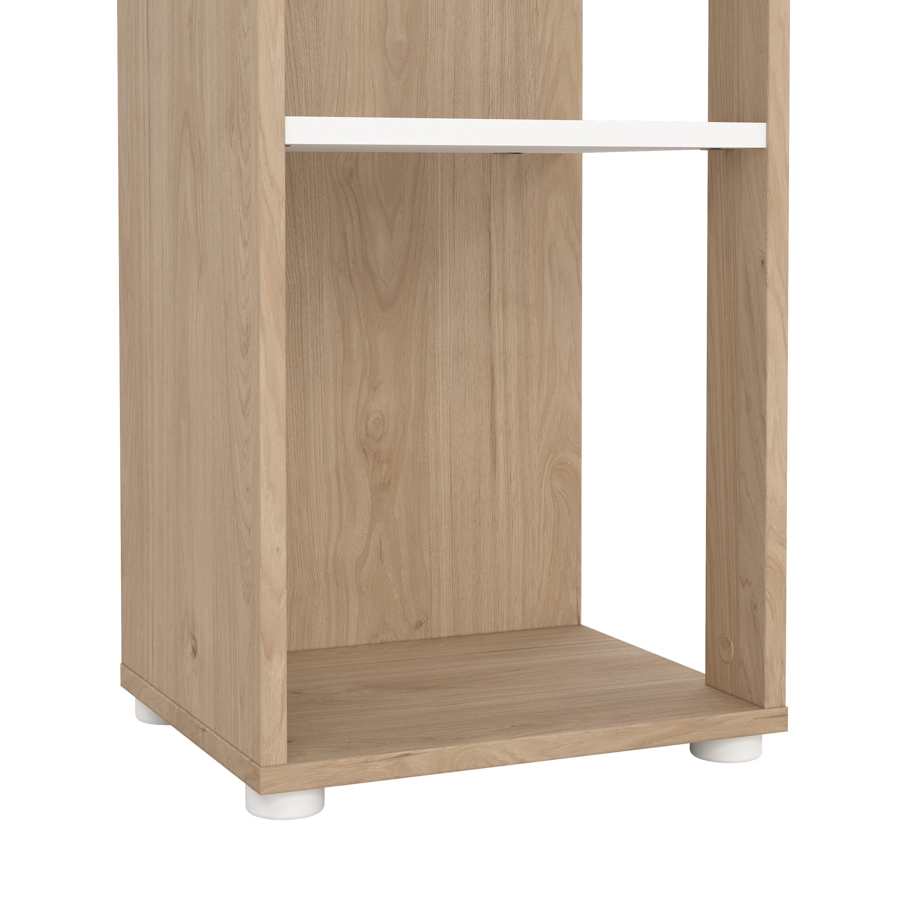 Sign 5 Shelf Narrow Bookcase, Jackson Hickory/White, large