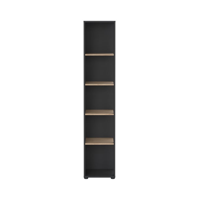 Sign 5 Shelf Narrow Bookcase