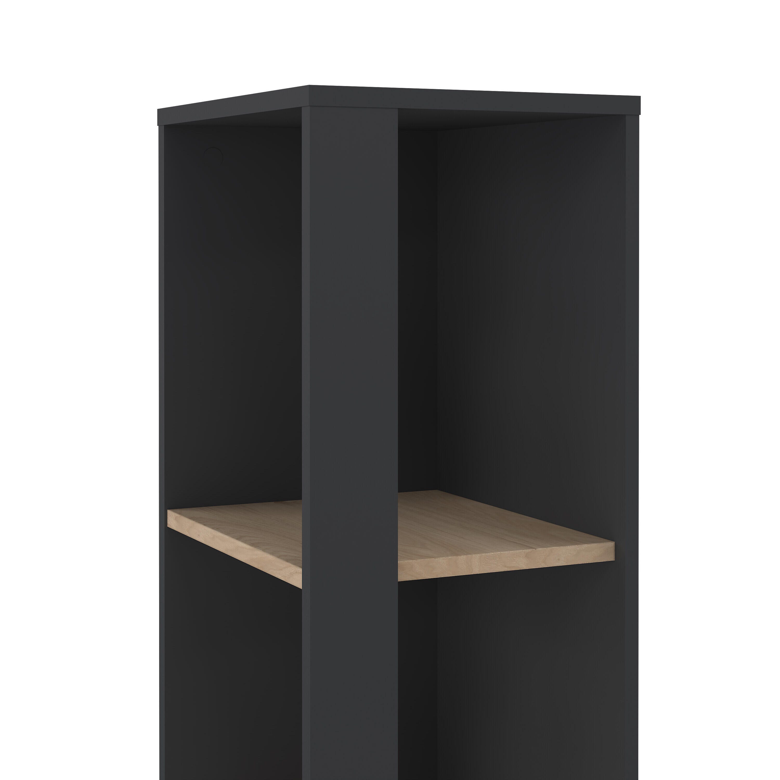 Sign 5 Shelf Narrow Bookcase, Jackson Hickory/Gray, large