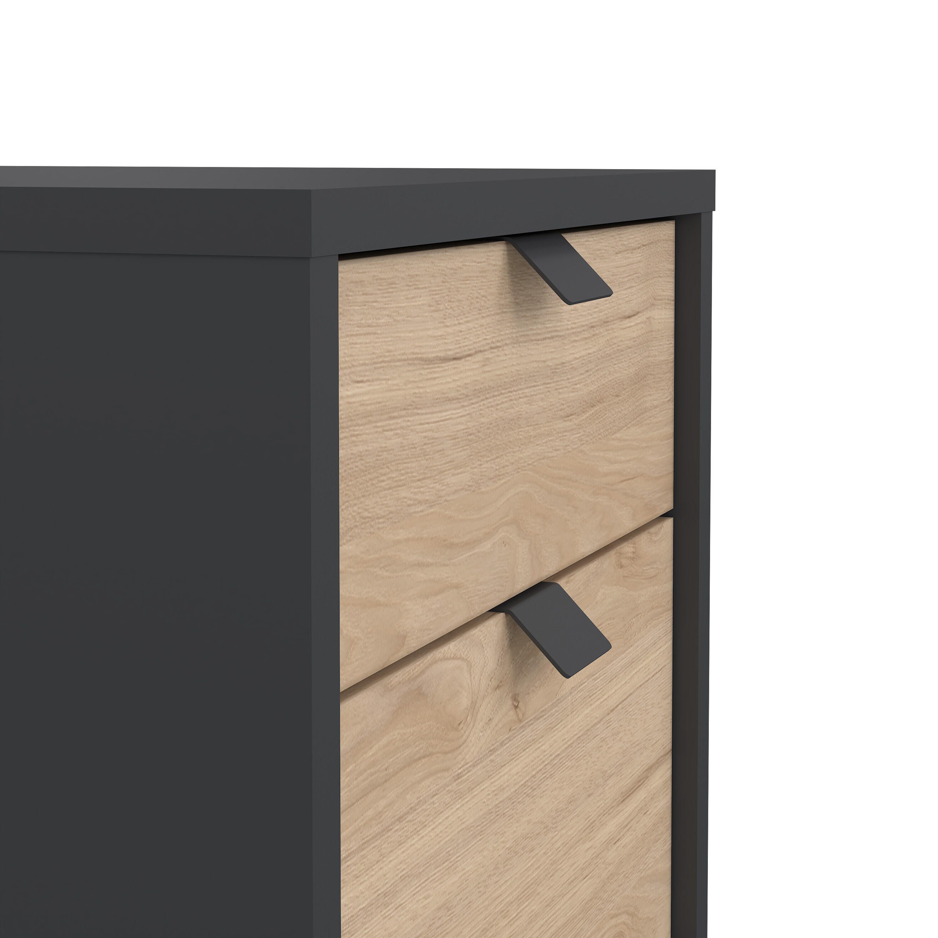 Sign Mobile Cabinet with 3 Drawers, Jackson Hickory/Gray, large