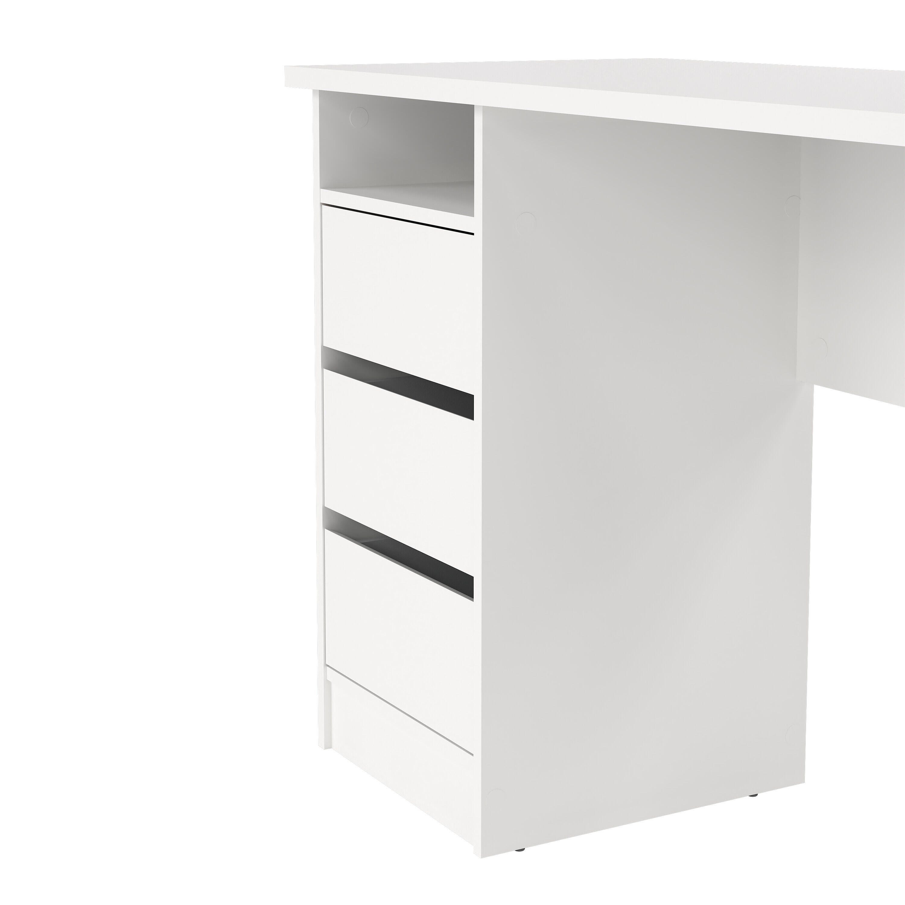 Wes Writing Desk with 3 Storage Drawers, , large