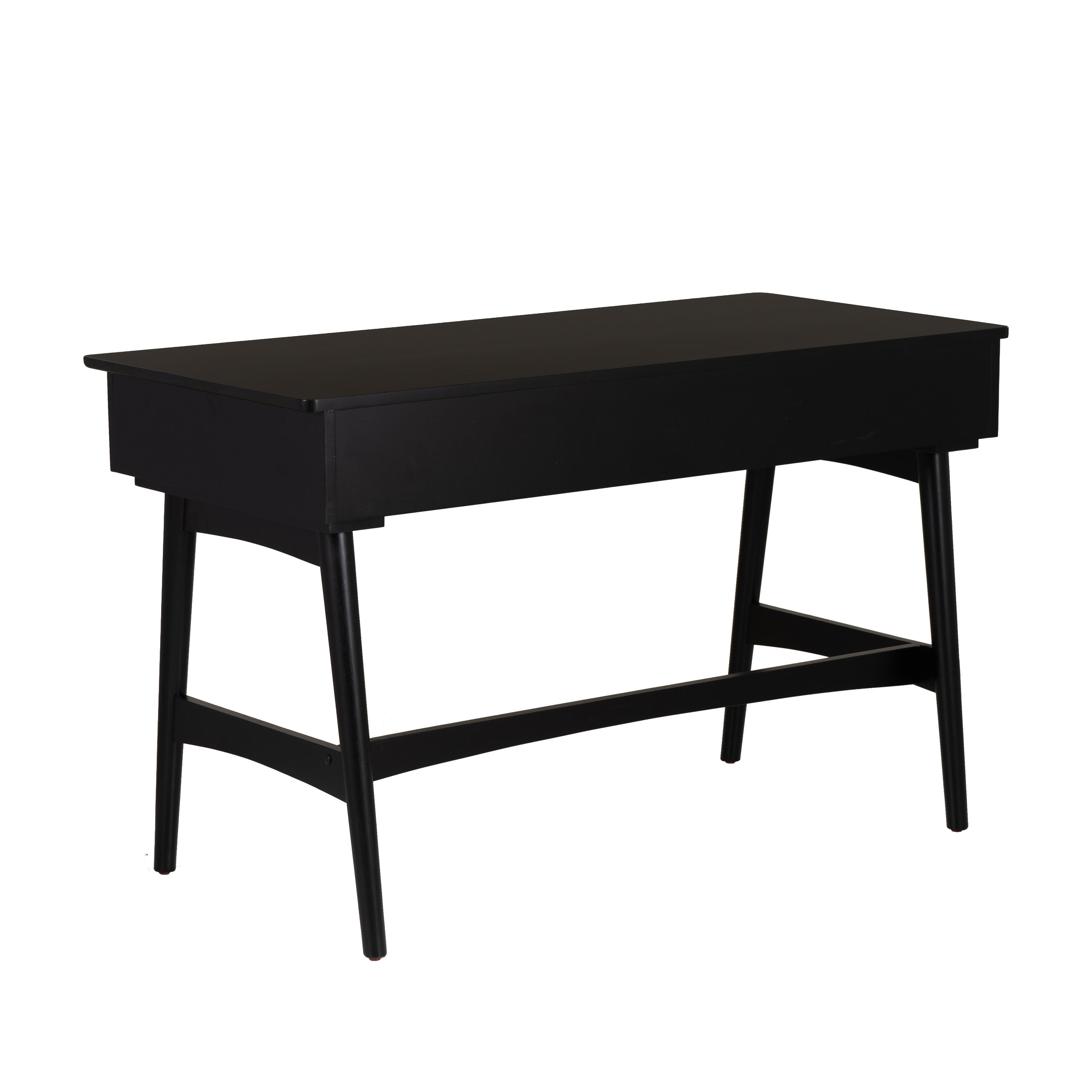 Linon Cadman Rattan Desk, Black, large