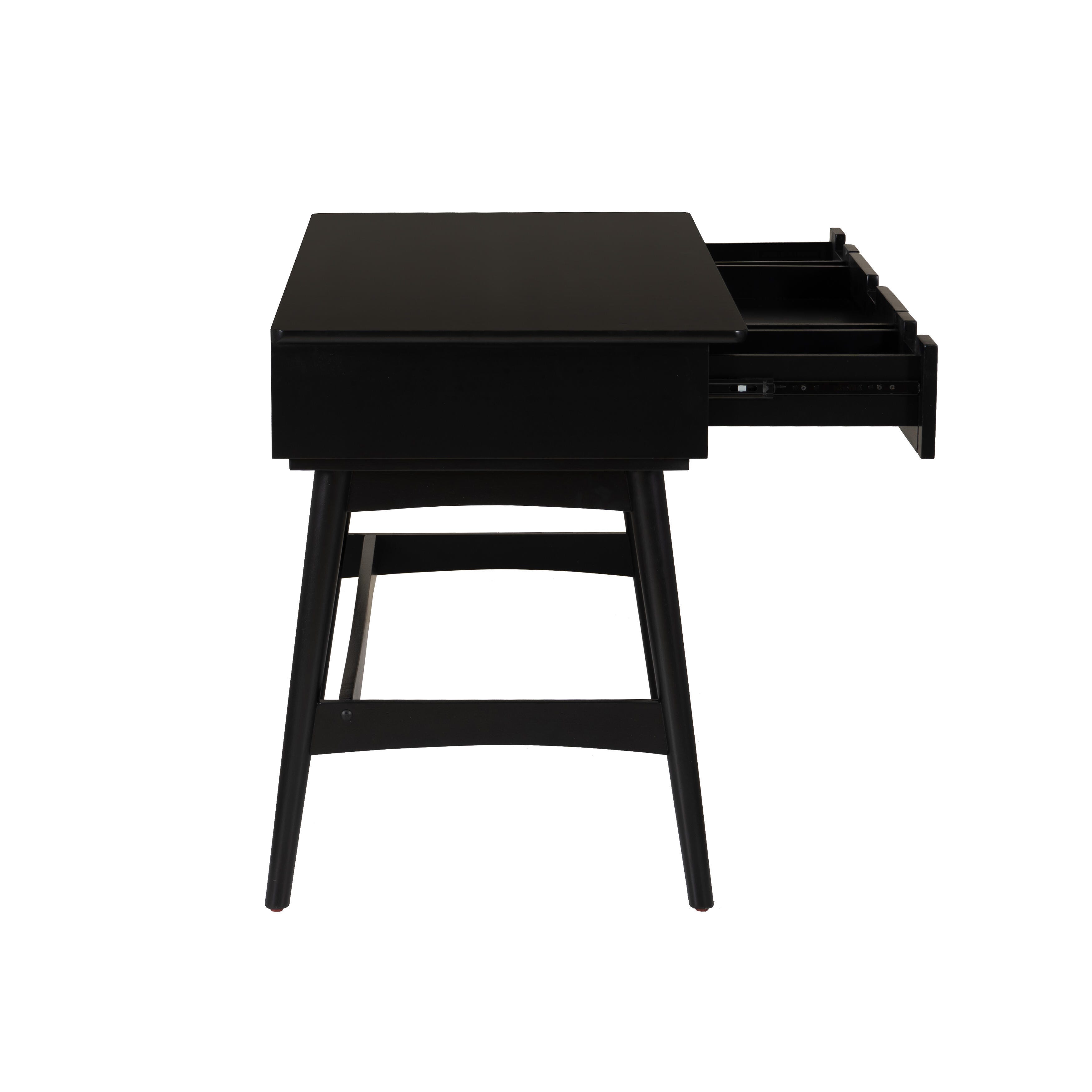 Linon Cadman Rattan Desk, Black, large
