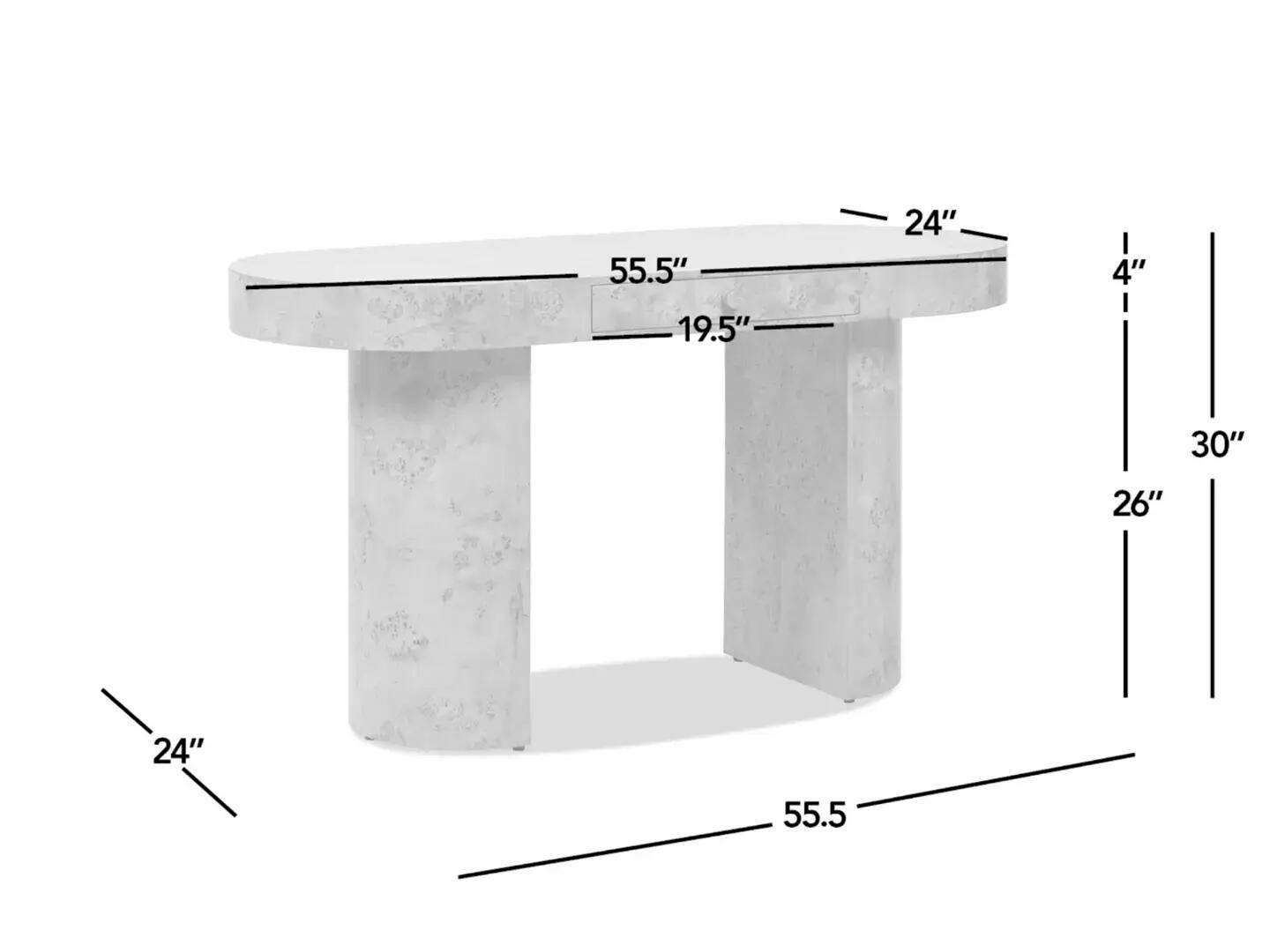 Jennifer Taylor Home Jesse Single Drawer 55" Computer Desk, , large