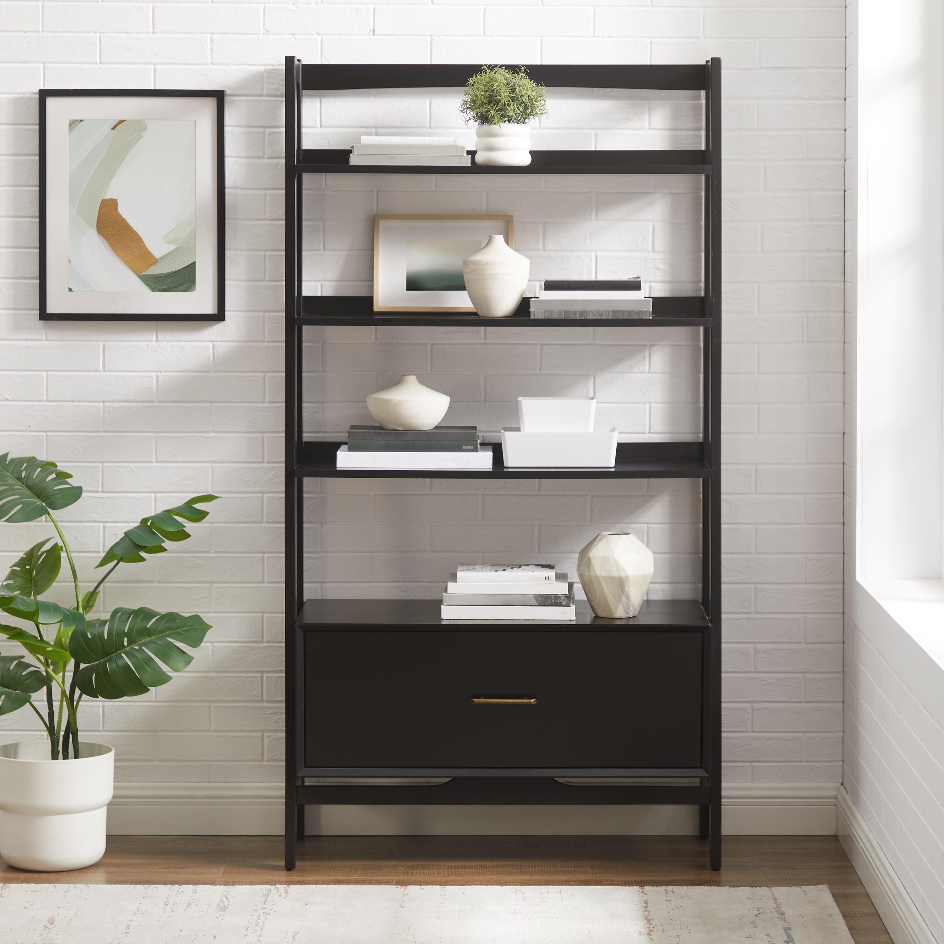 Crosley Furniture Landon 70" Bookcase, , large