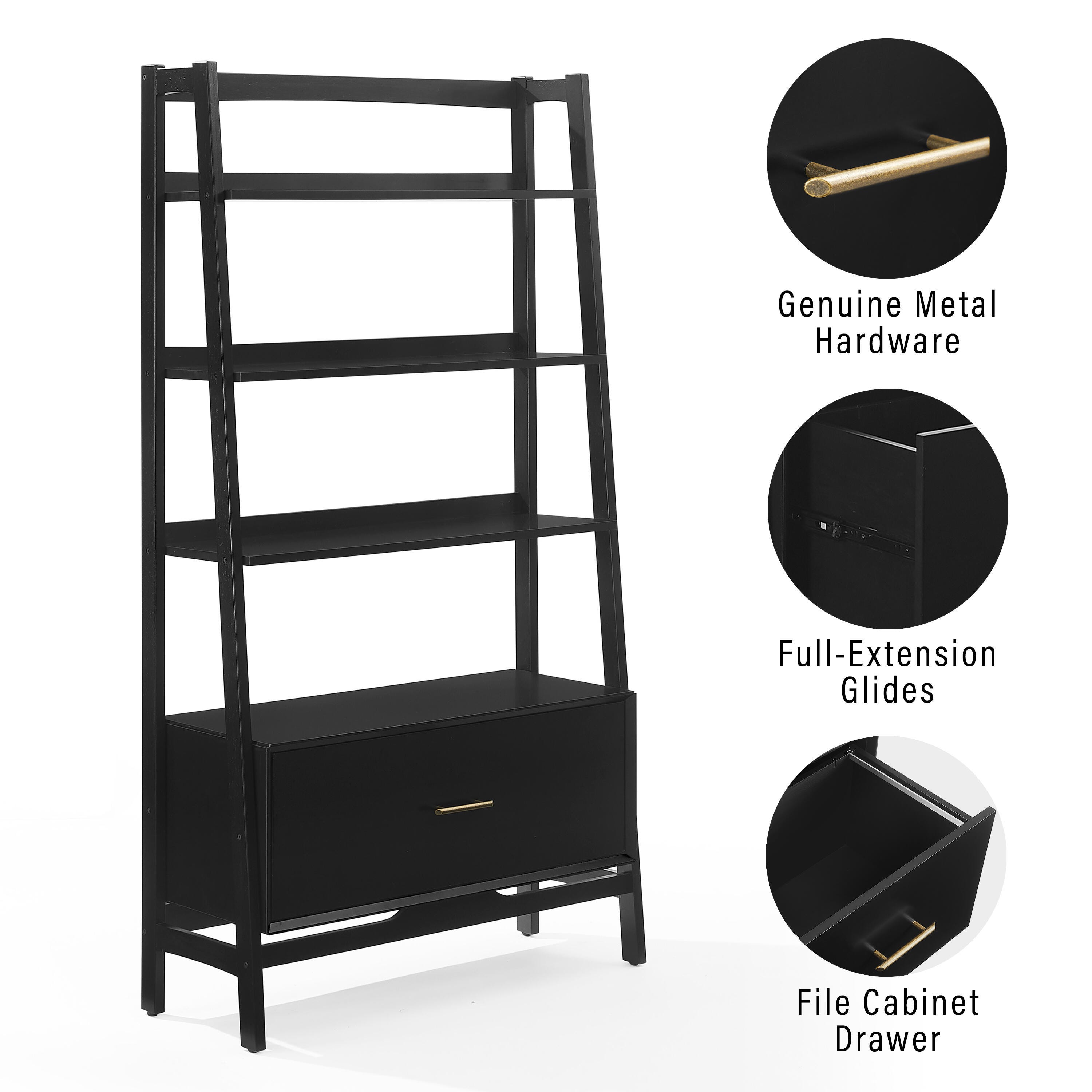 Crosley Furniture Landon 70" Bookcase, , large