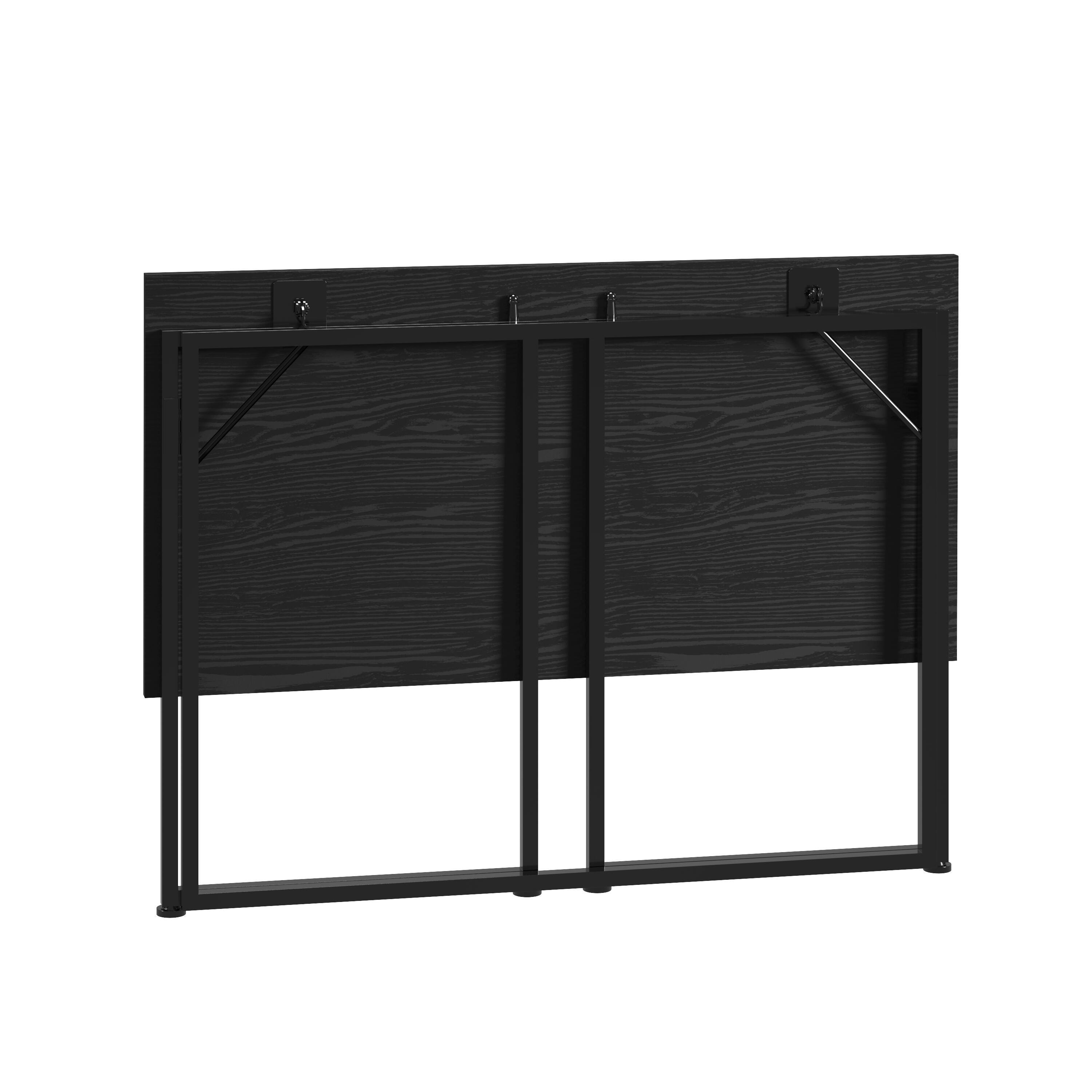 Techni Mobili 39" Home Office Folding Desk, Black, large