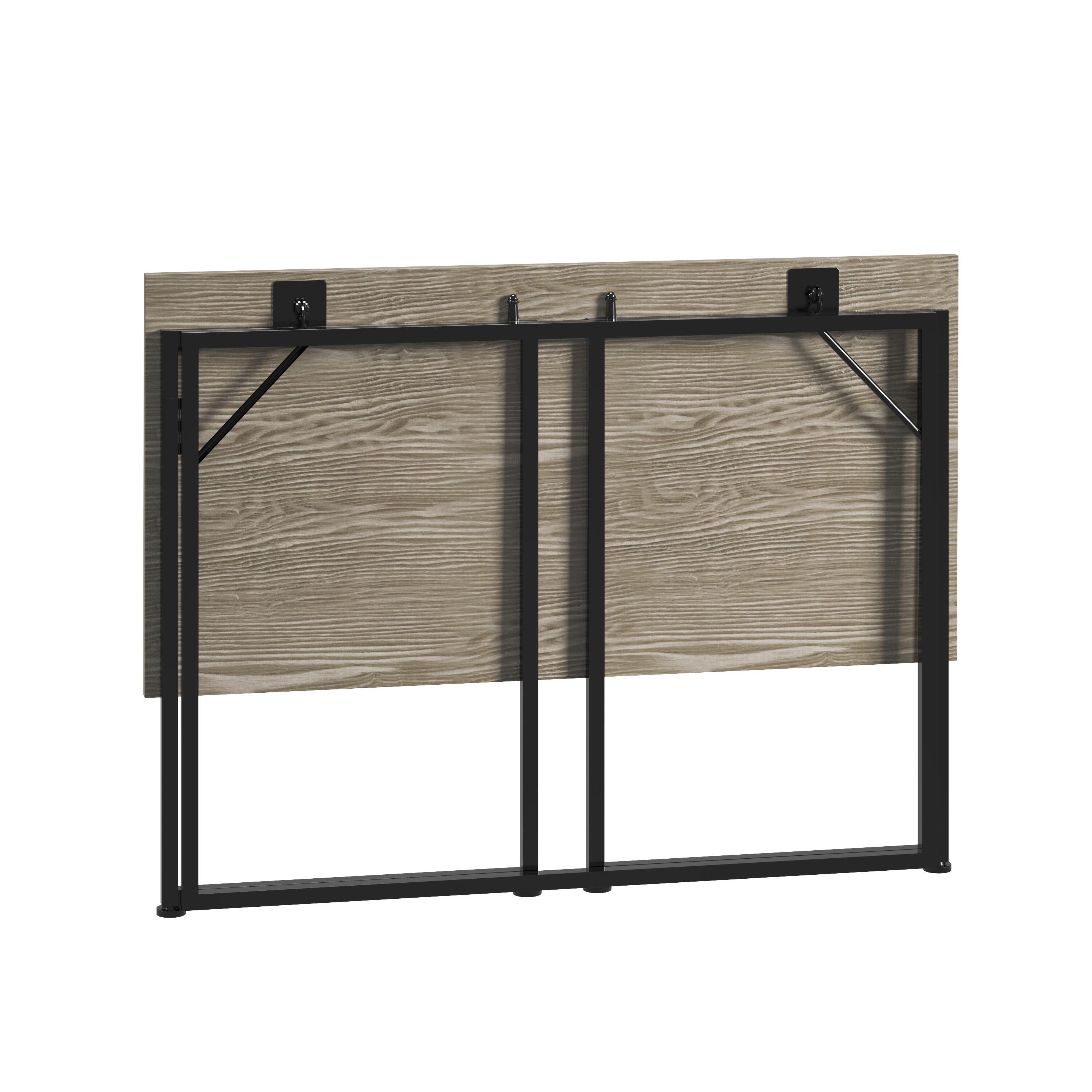 Techni Mobili 39" Home Office Folding Desk, Gray, large