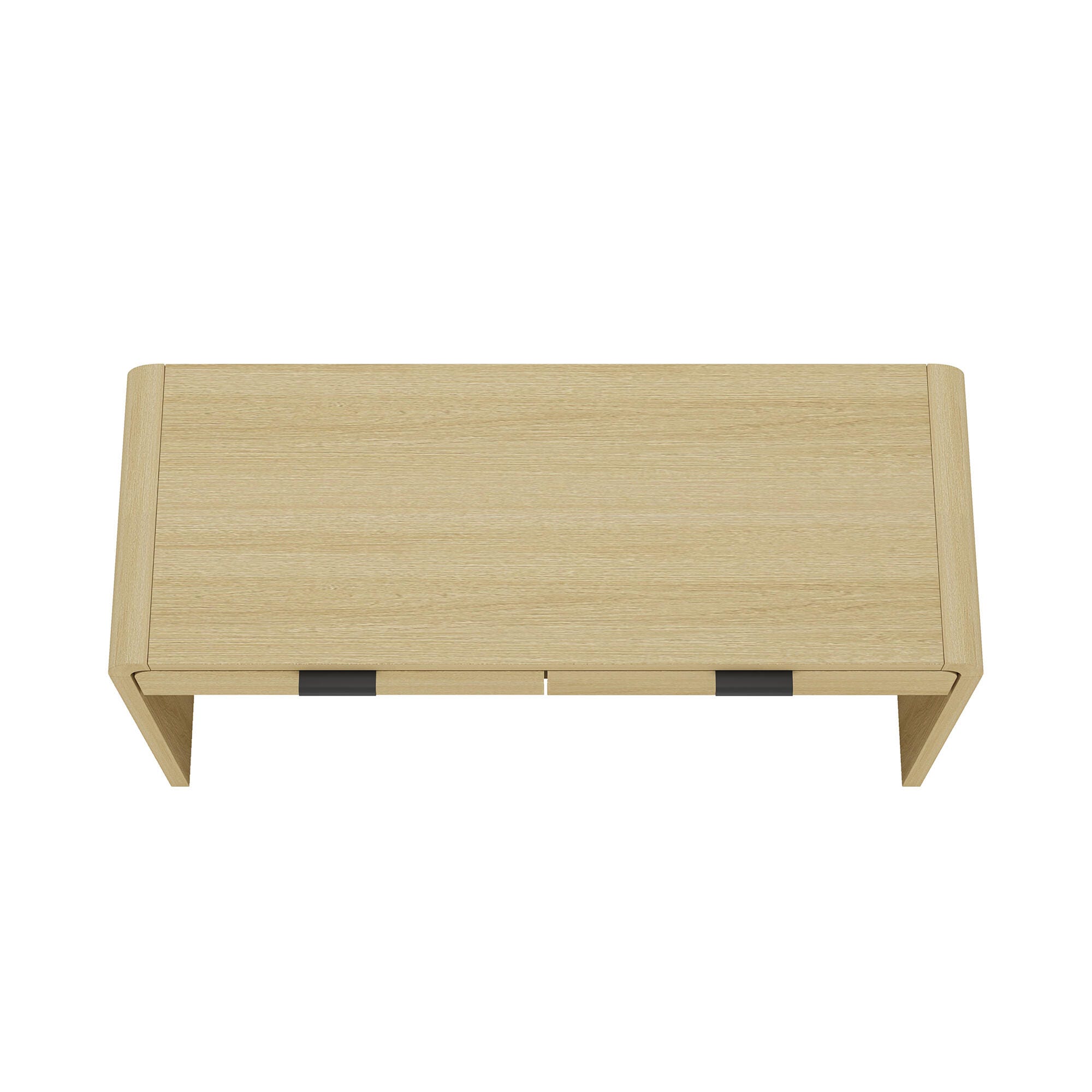 Manhattan Comfort Grace 20" Home Office Desk, Natural/Black, large