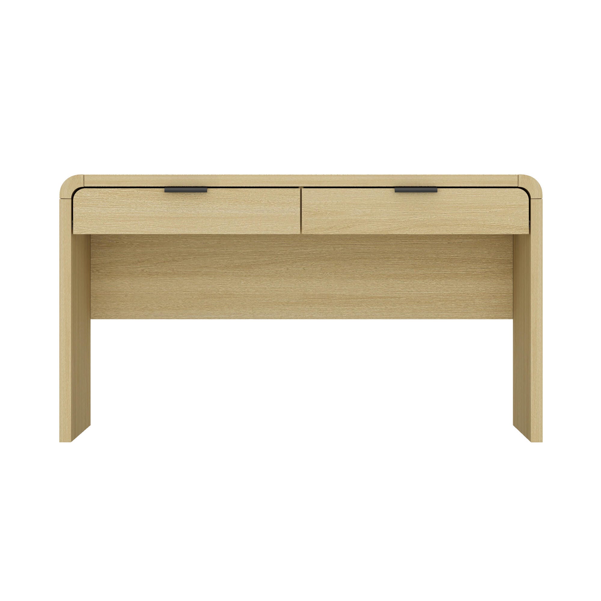 Manhattan Comfort Grace 20" Home Office Desk, Natural/Black, large