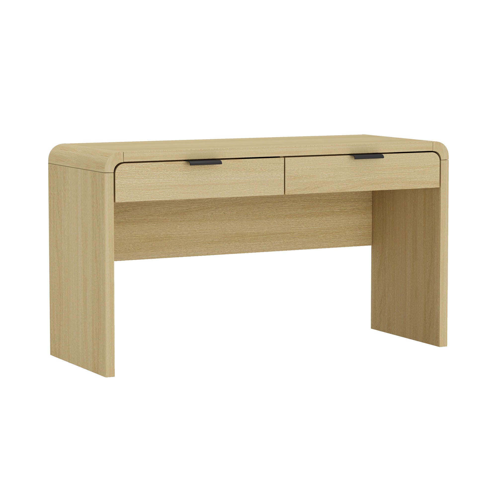 Manhattan Comfort Grace 20" Home Office Desk, Natural/Black, large