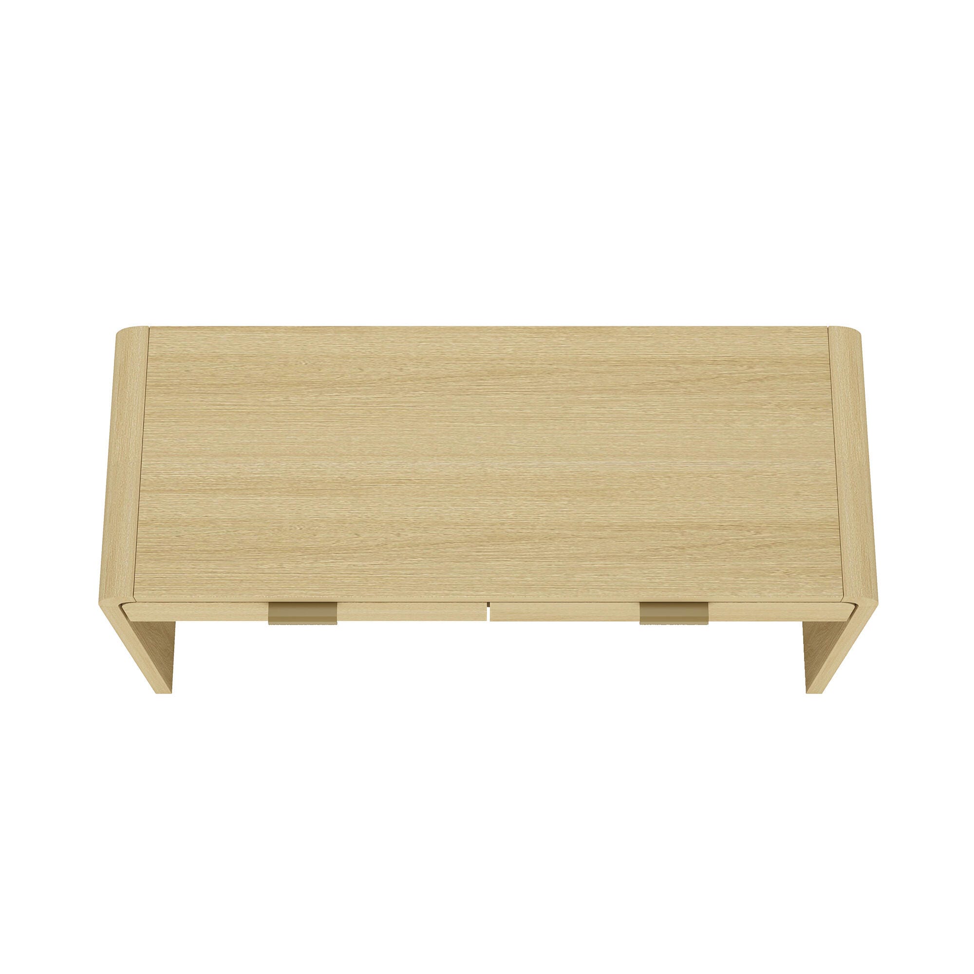 Manhattan Comfort Grace 20" Home Office Desk, Natural/Gold, large