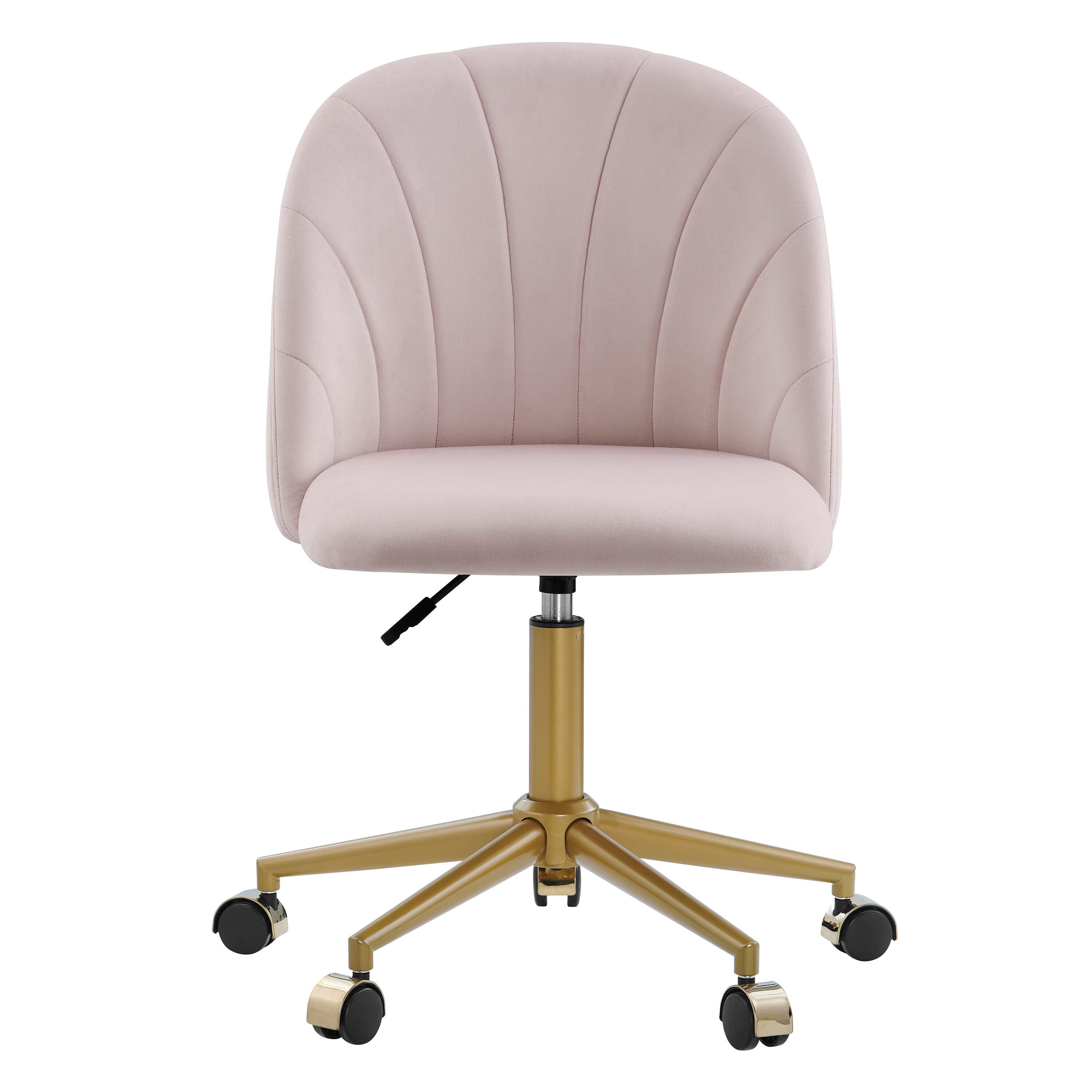 Linon Belle Home Office Desk Chair, Blush Pink, large