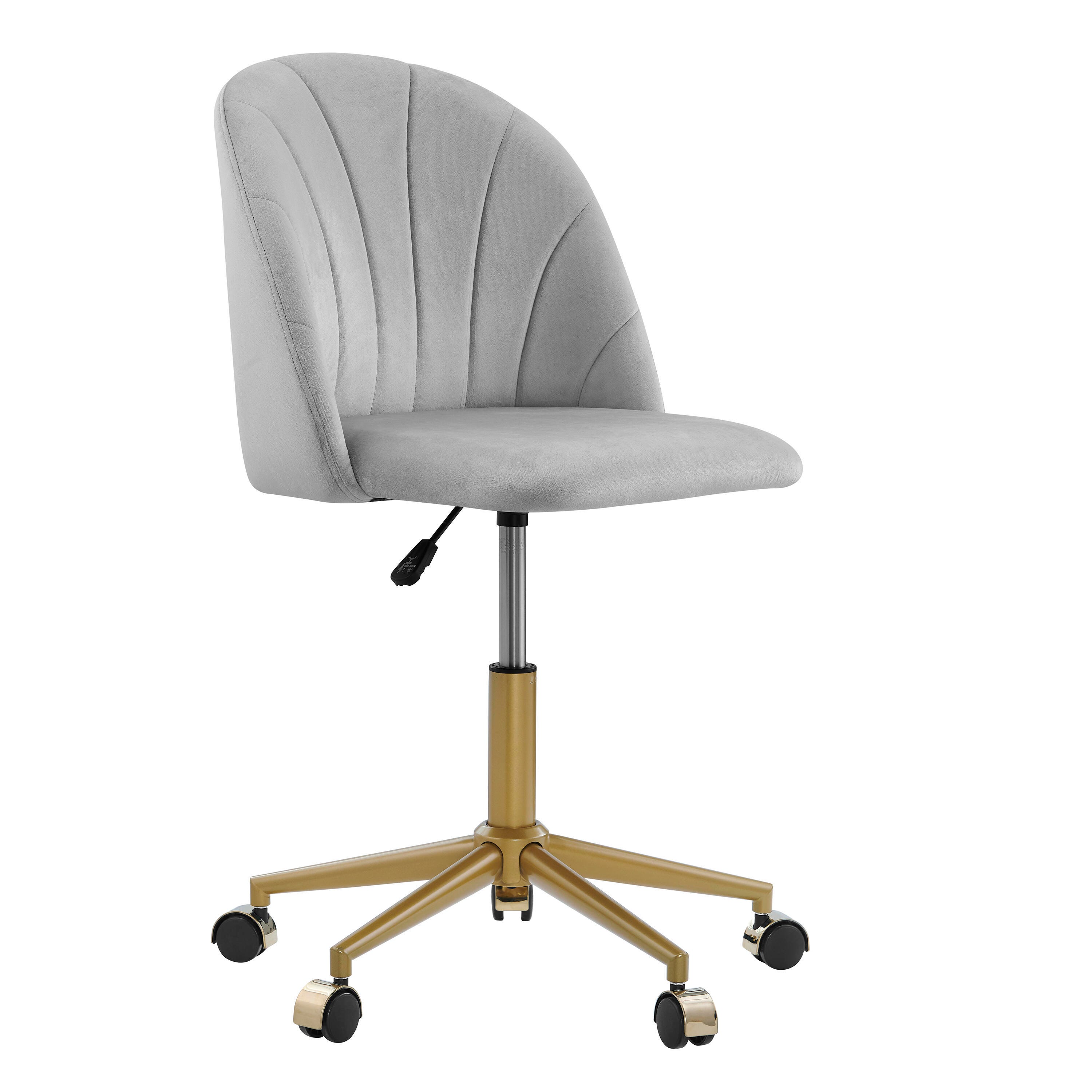 Linon Belle Home Office Desk Chair, Gray, large