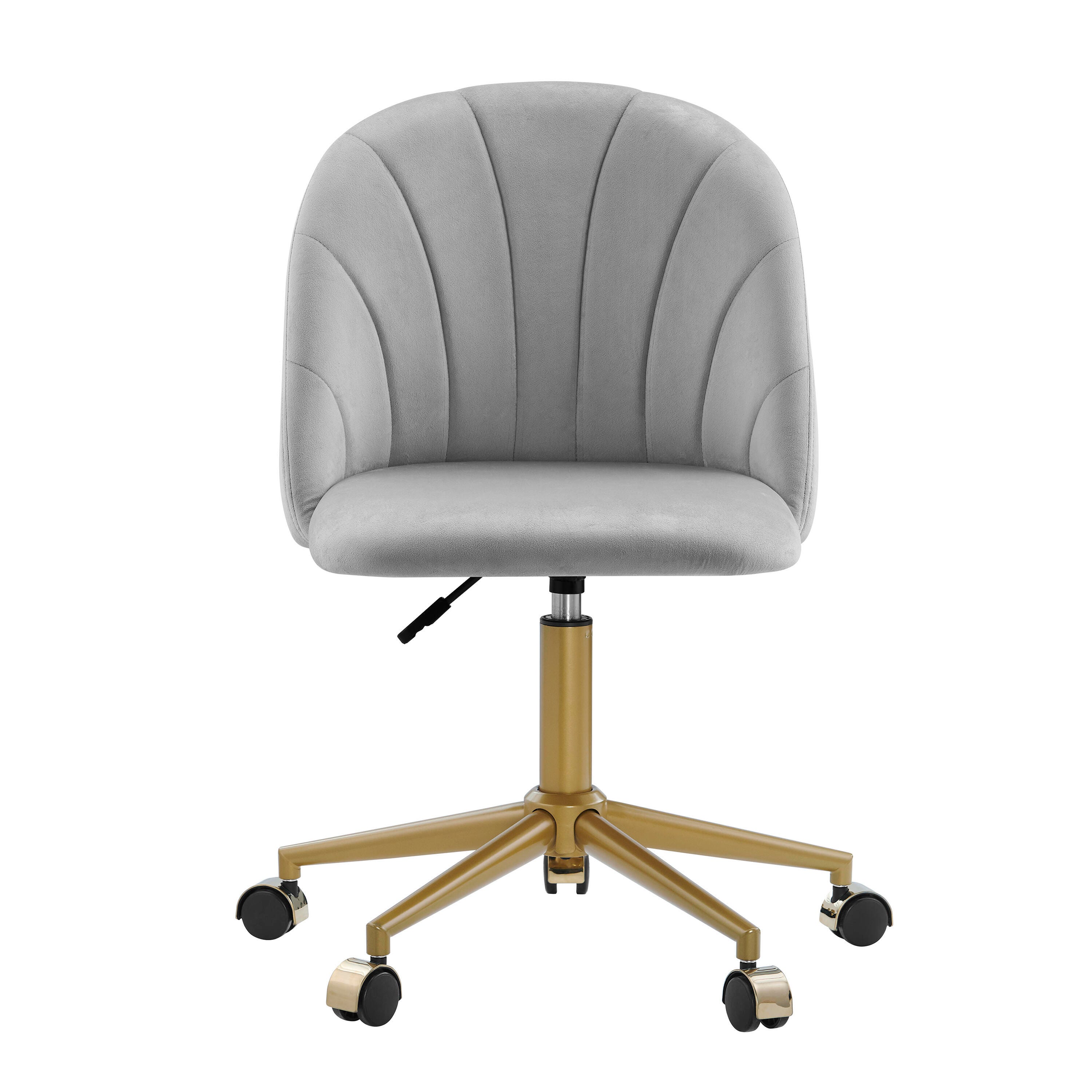Linon Belle Home Office Desk Chair, Gray, large