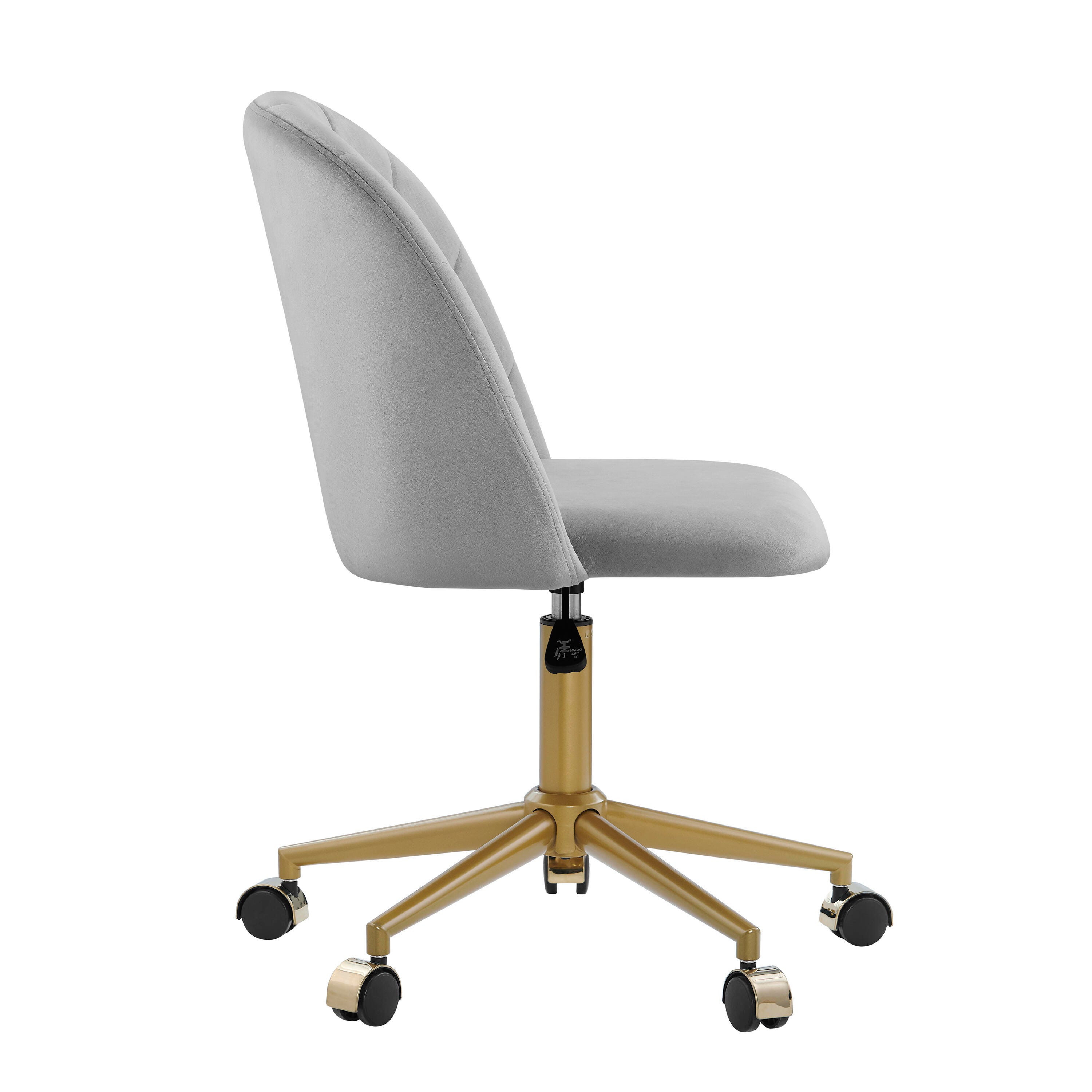 Linon Belle Home Office Desk Chair, Gray, large