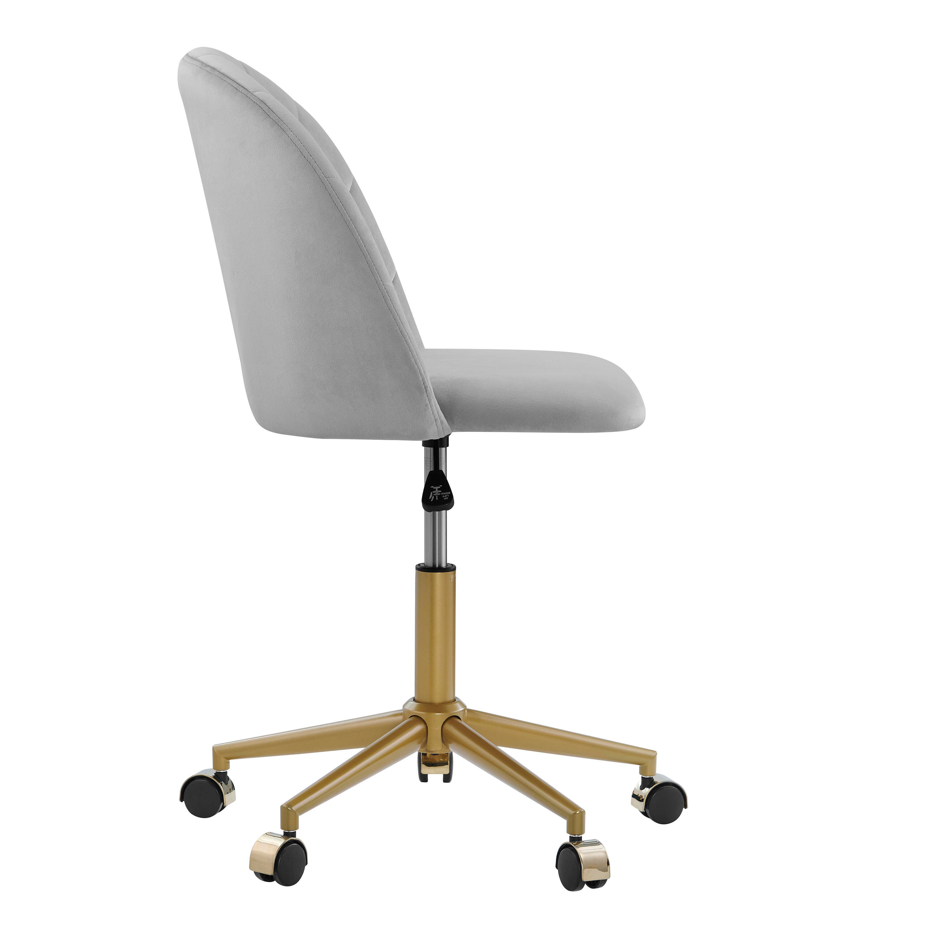 Linon Belle Home Office Desk Chair, Gray, large