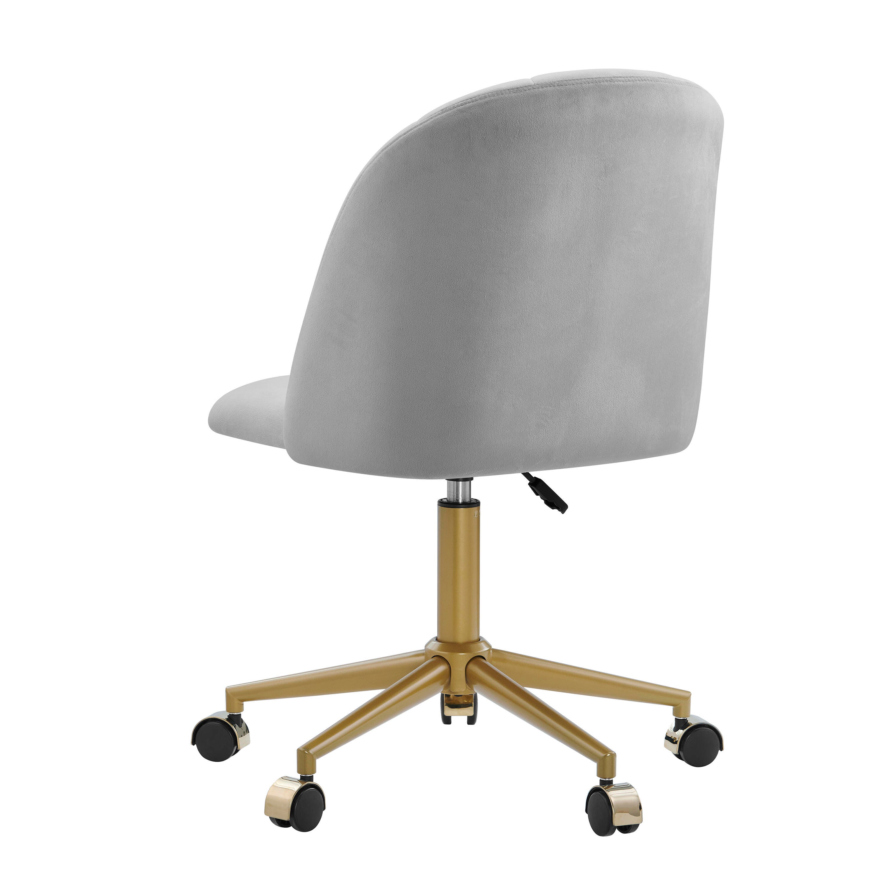 Linon Belle Home Office Desk Chair, Gray, large