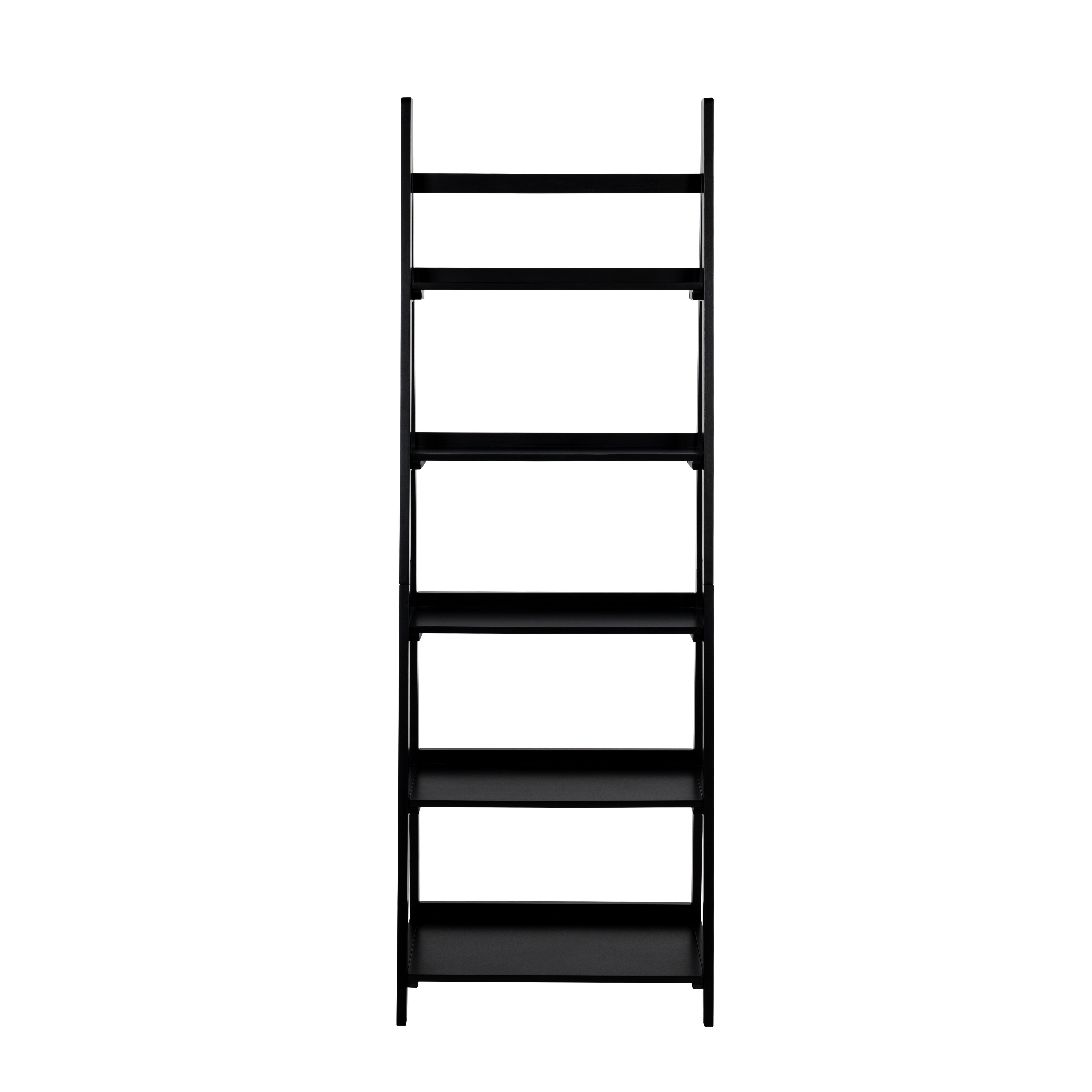 Linon Charlotte 72" Bookcase, Black, large
