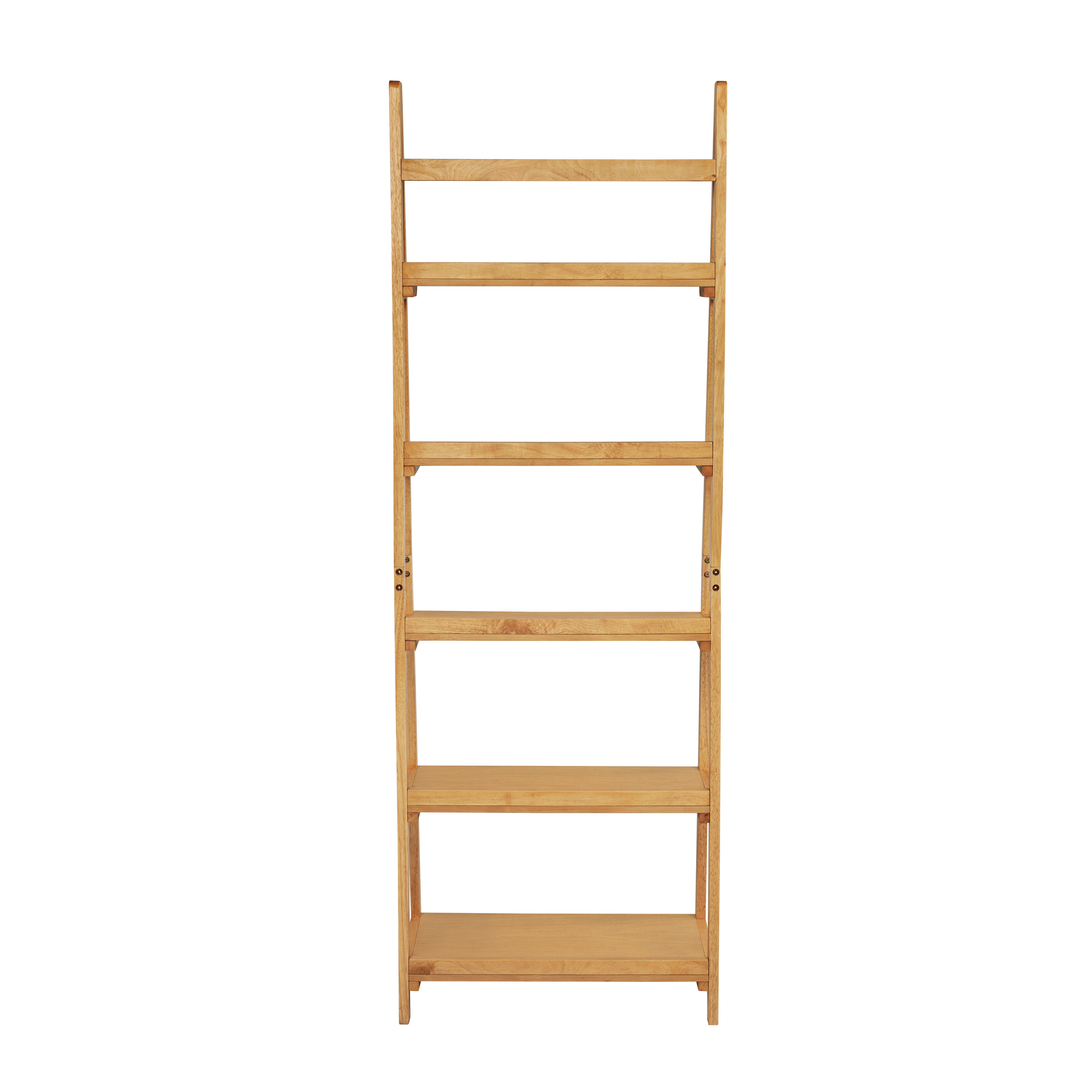 Linon Charlotte 72" Bookcase, Natural, large