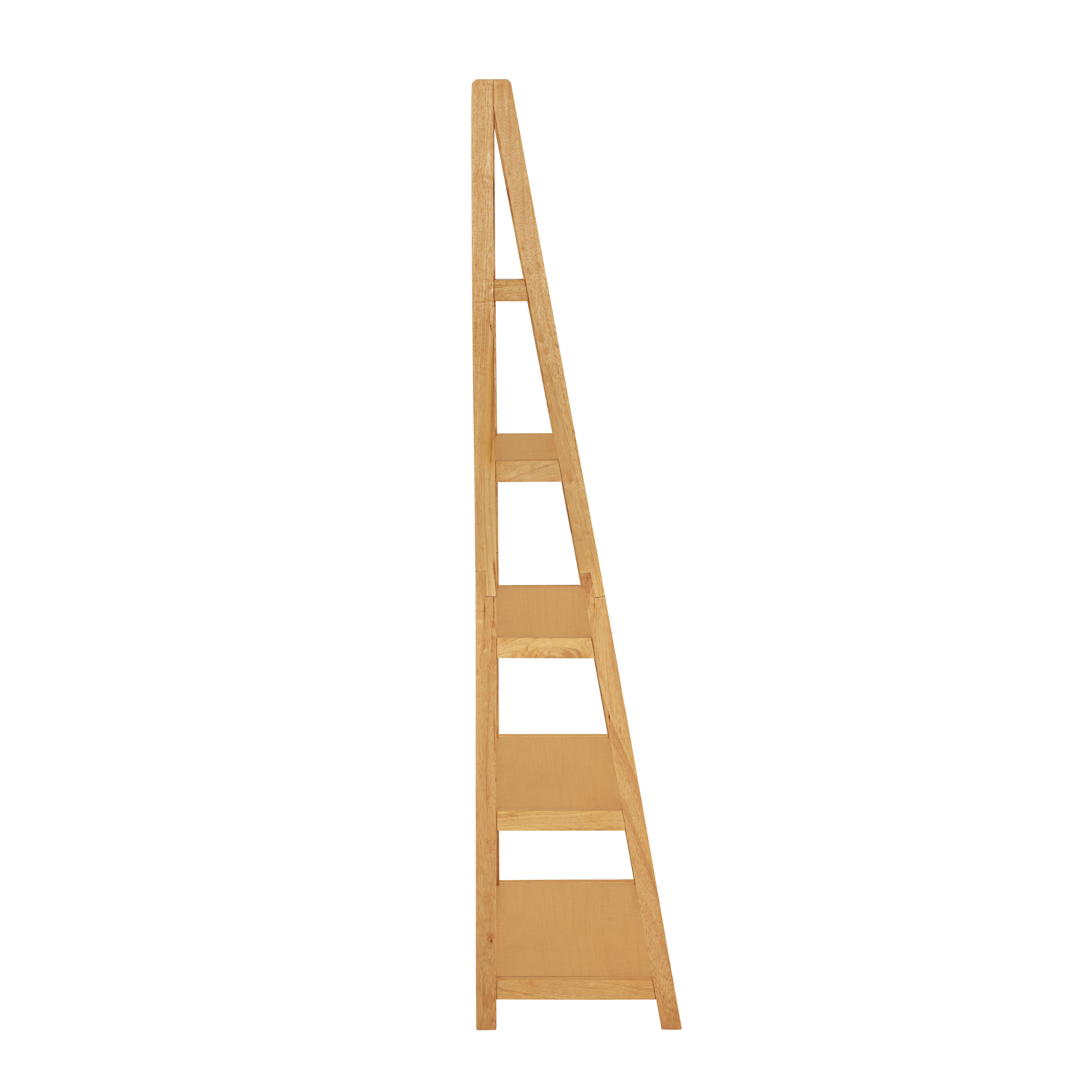 Linon Charlotte 72" Bookcase, Natural, large