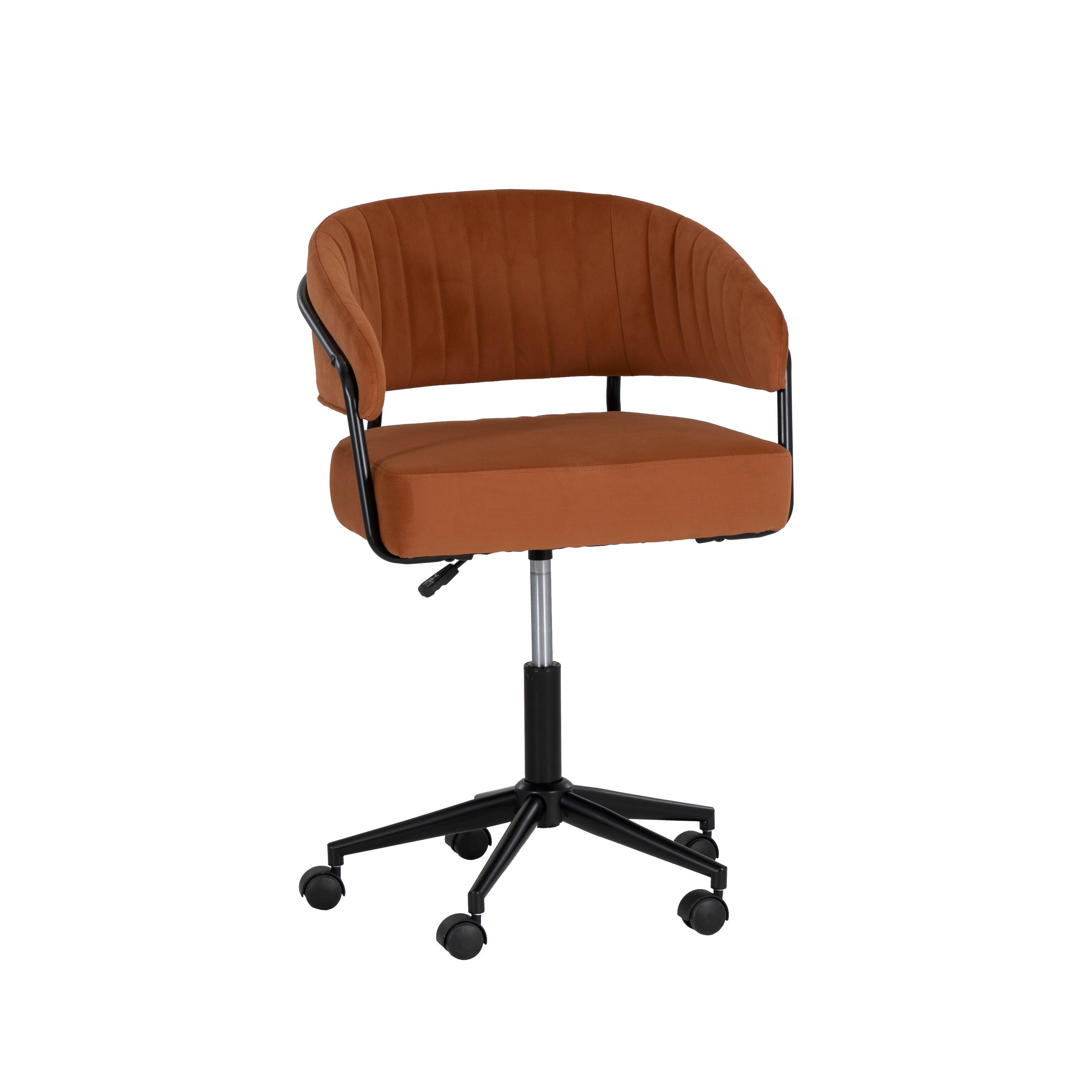 Linon Porter Home Office Desk Chair, Caramel, large
