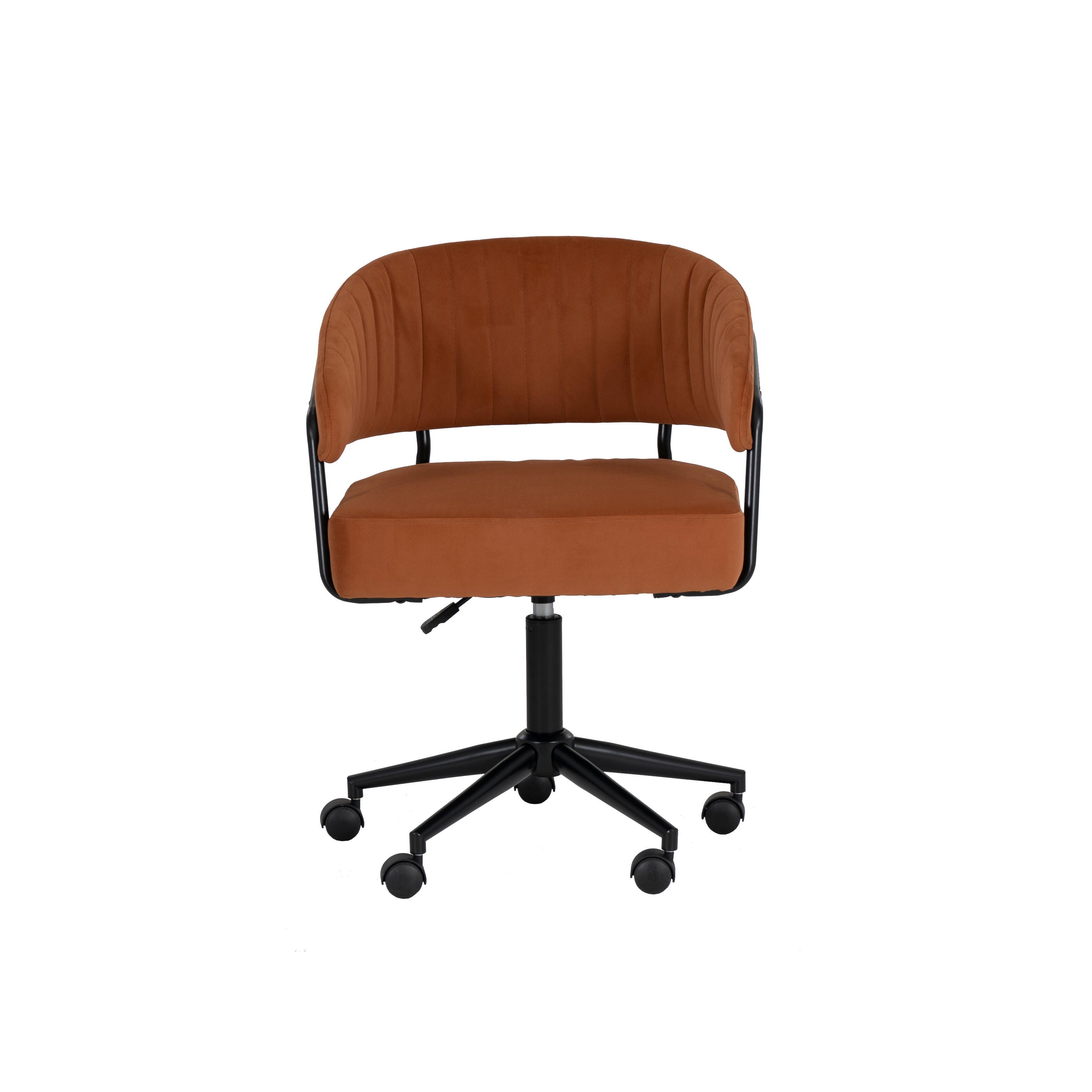 Linon Porter Home Office Desk Chair, Caramel, large