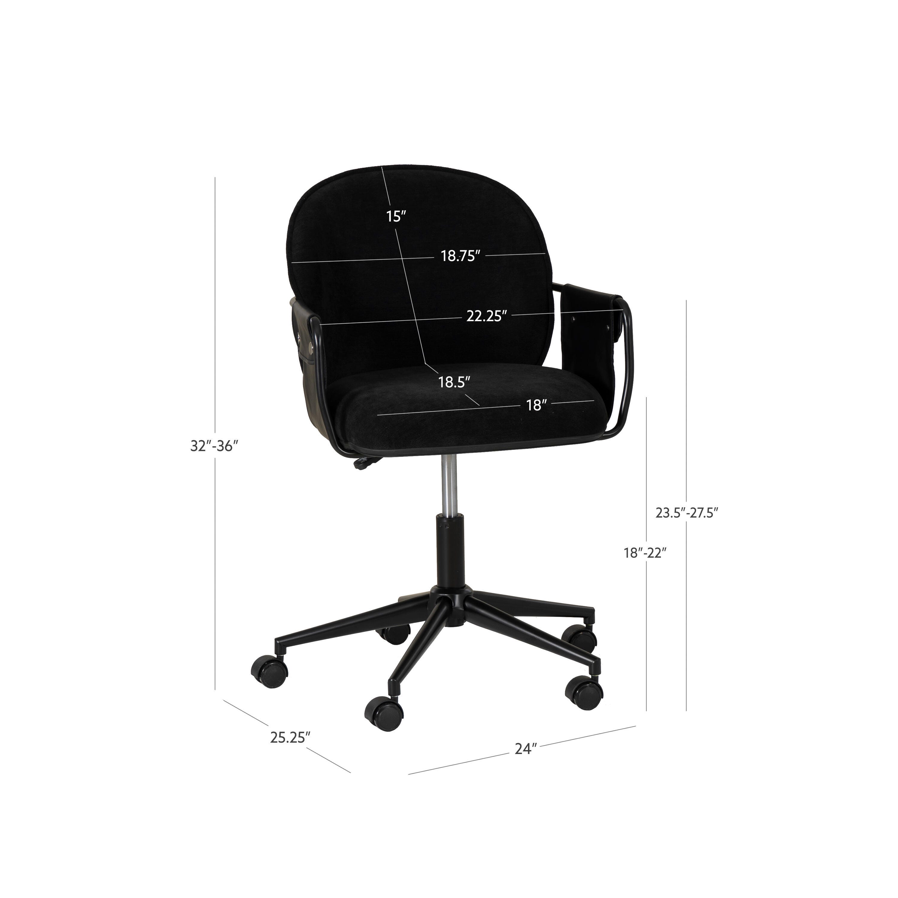 Linon Kami Home Office Desk Chair, , large