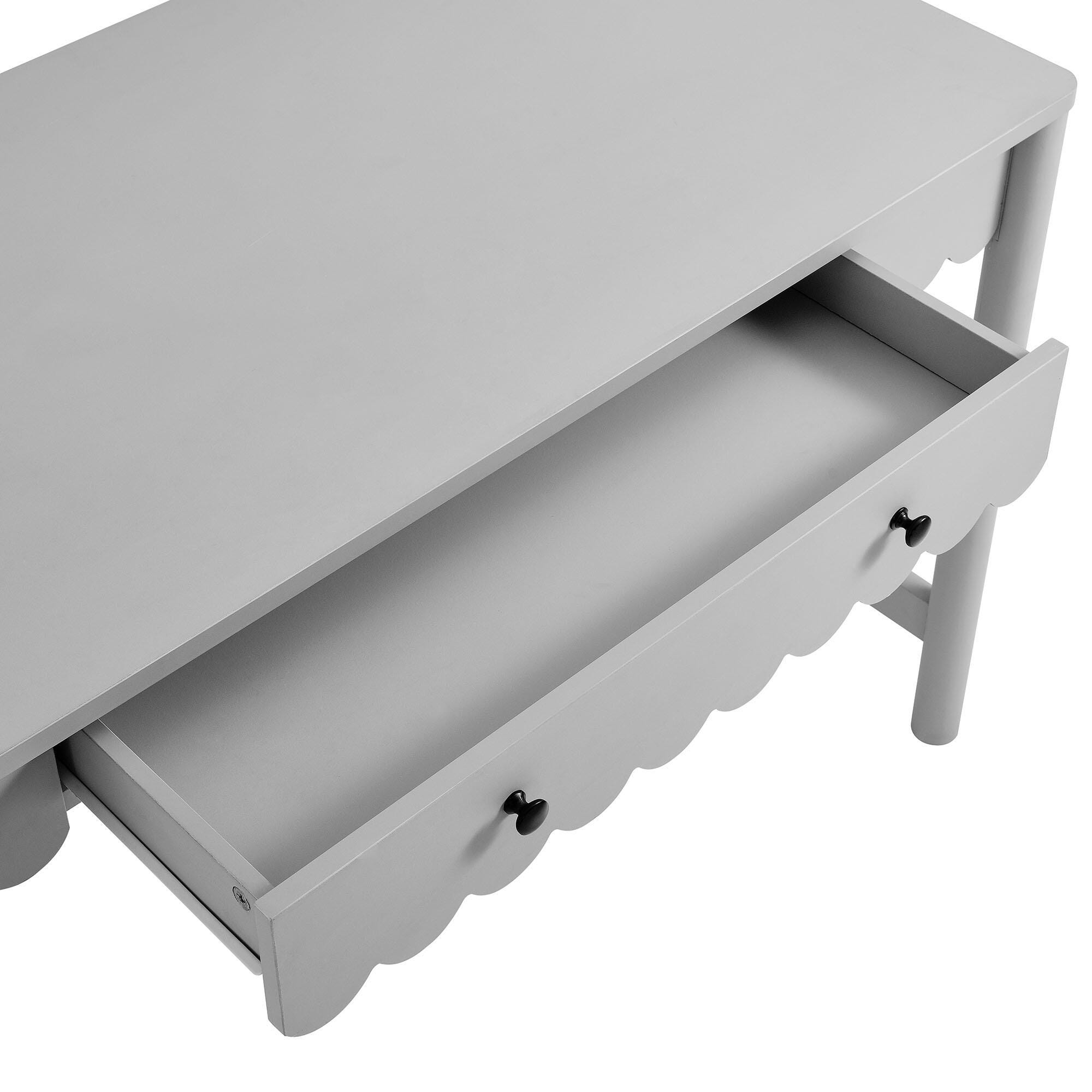 Modway Emmeline 24" Home Office Desk, Light Gray, large
