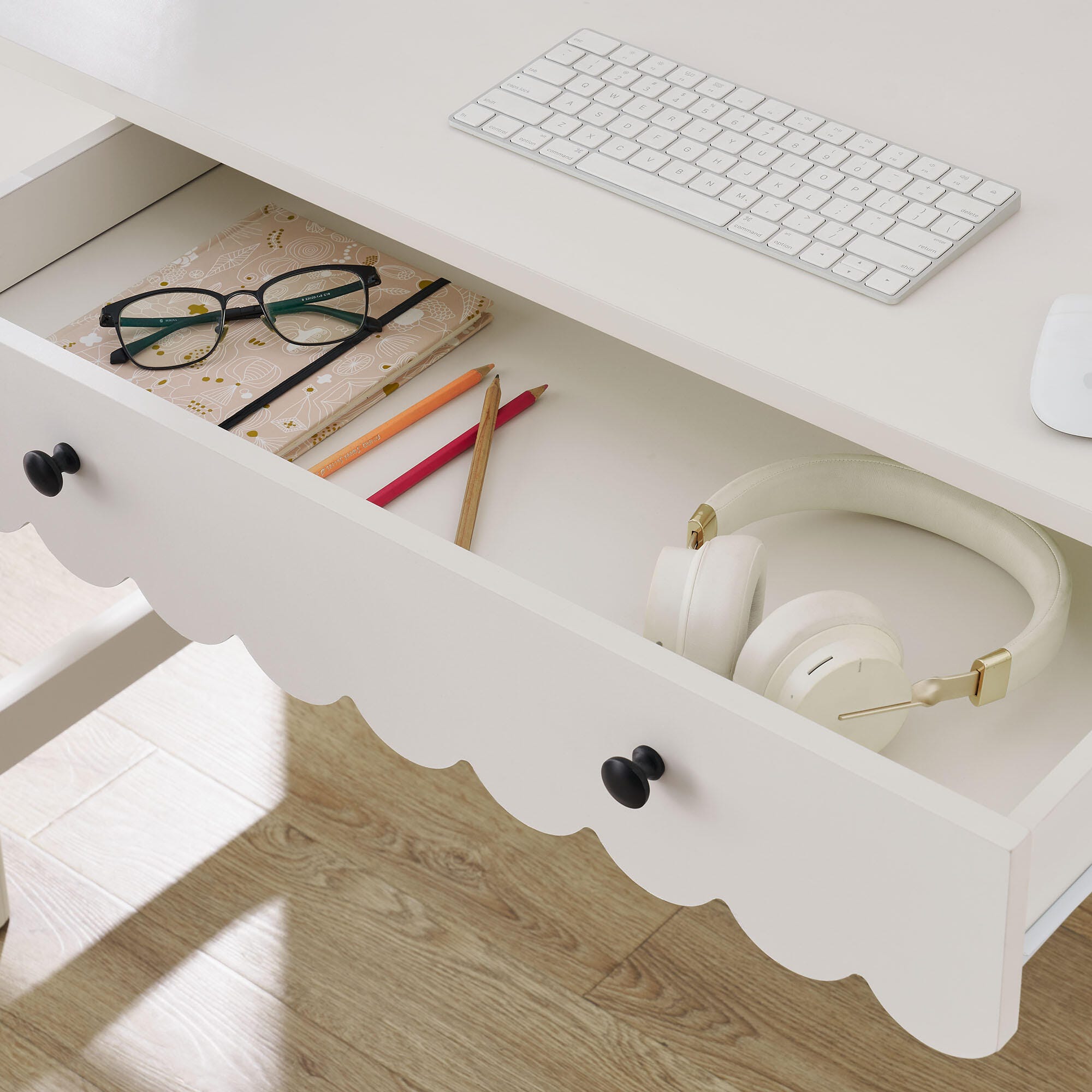 Modway Emmeline 24" Home Office Desk, White, large