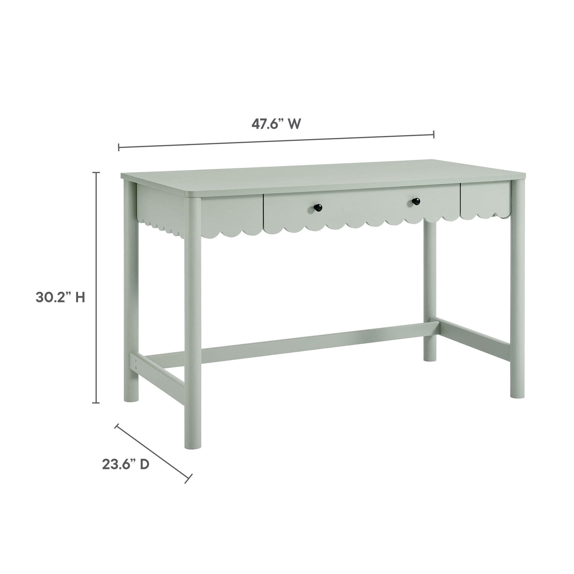 Modway Emmeline 24" Home Office Desk, Sage, large