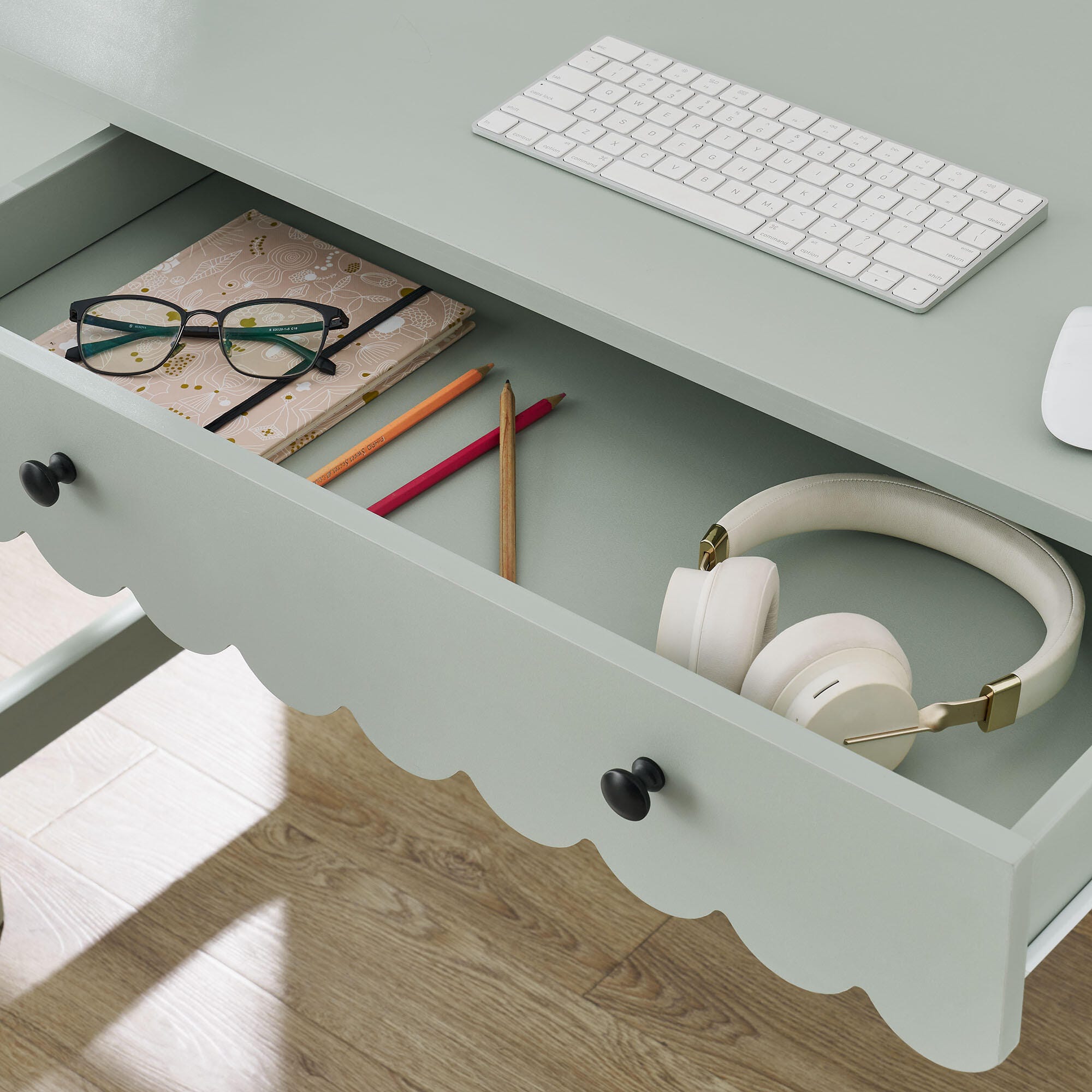 Modway Emmeline 24" Home Office Desk, Sage, large