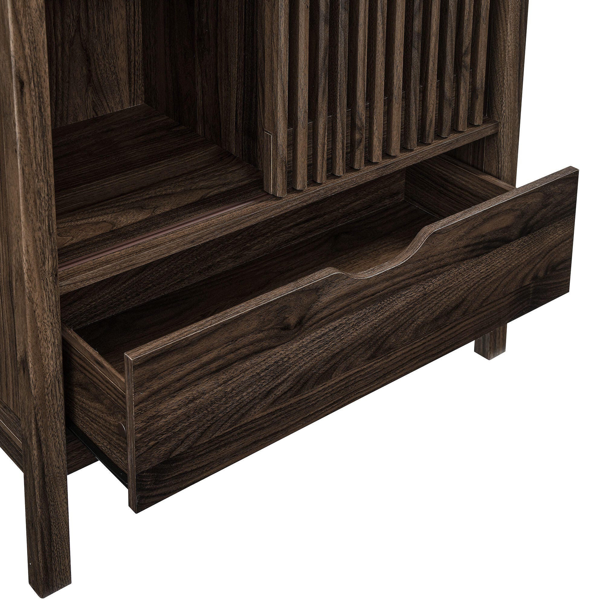 Modway Vaughn Storage Cabinet, Walnut, large