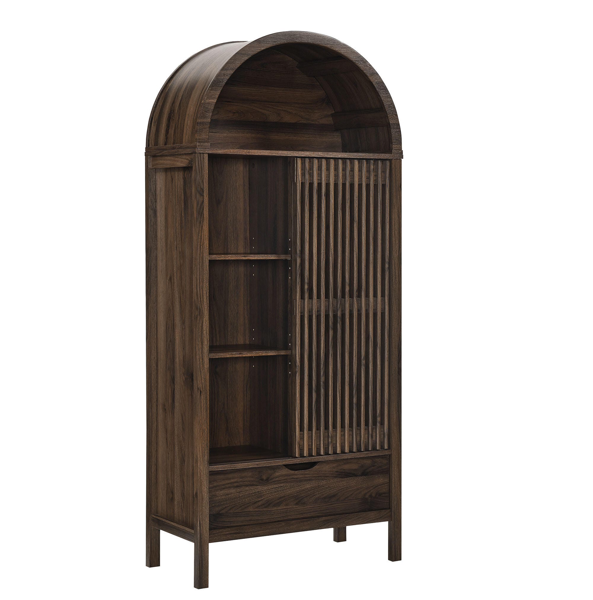 Modway Vaughn Storage Cabinet, Walnut, large