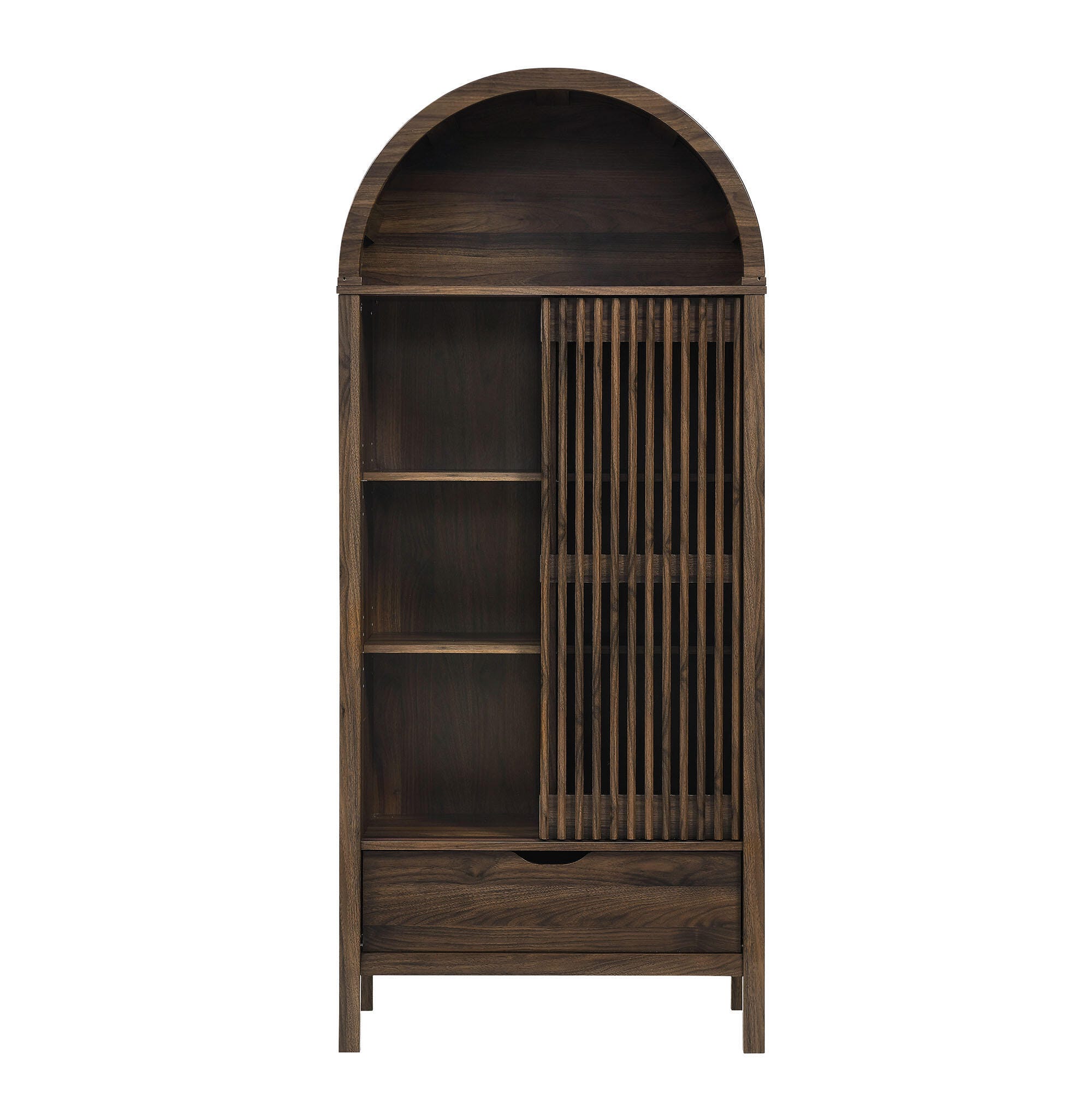 Modway Vaughn Storage Cabinet, Walnut, large