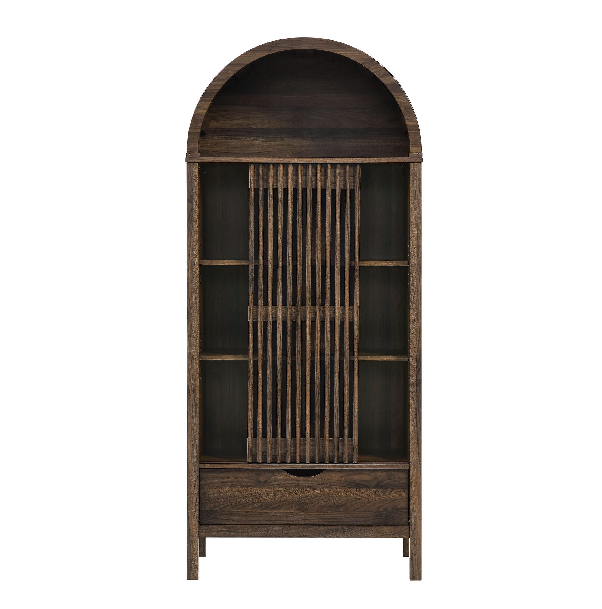 Modway Vaughn Storage Cabinet, Walnut, large